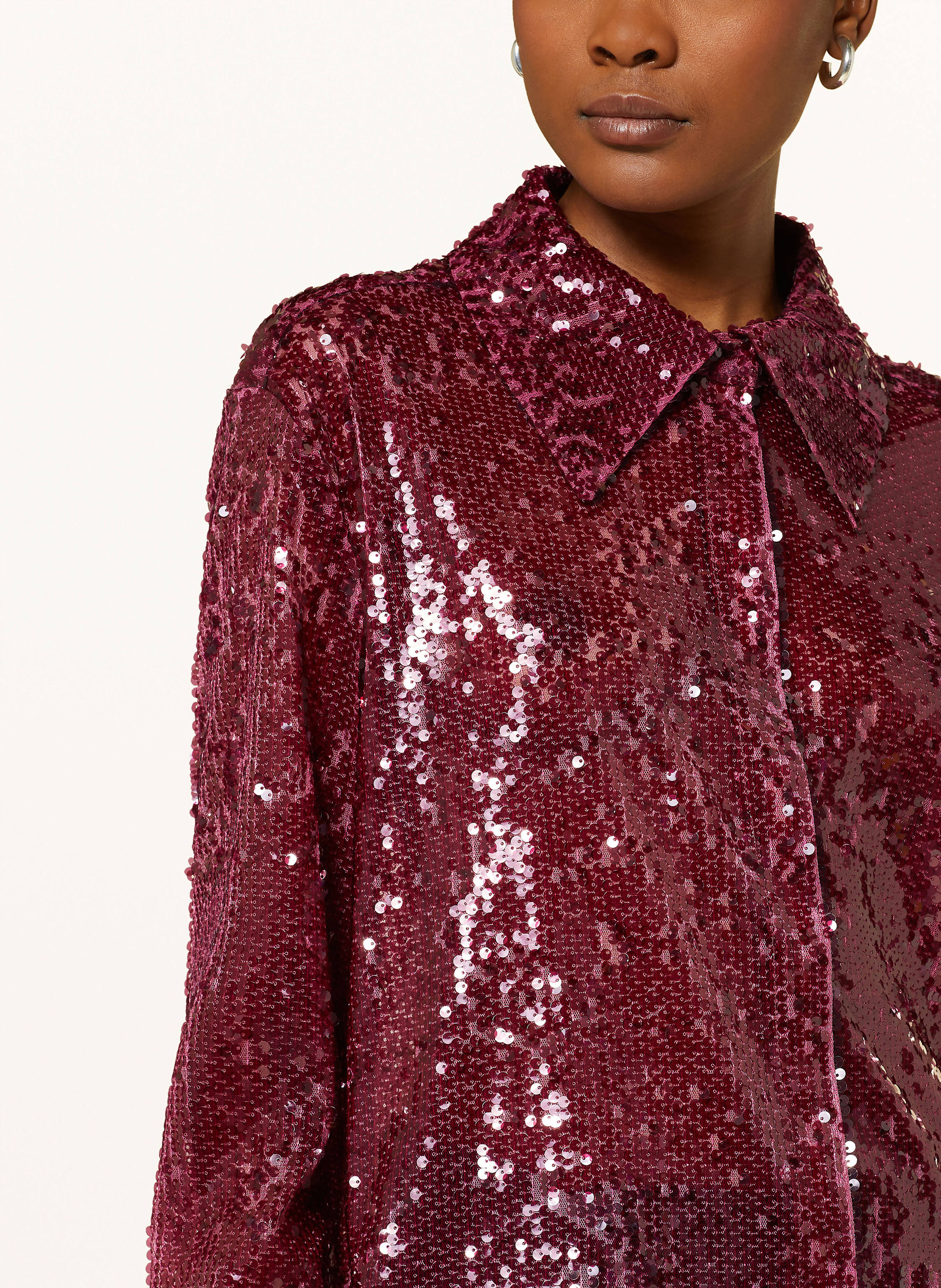Thumbnail - Mrs & Hugs Hemdbluse Mit Pailletten rot