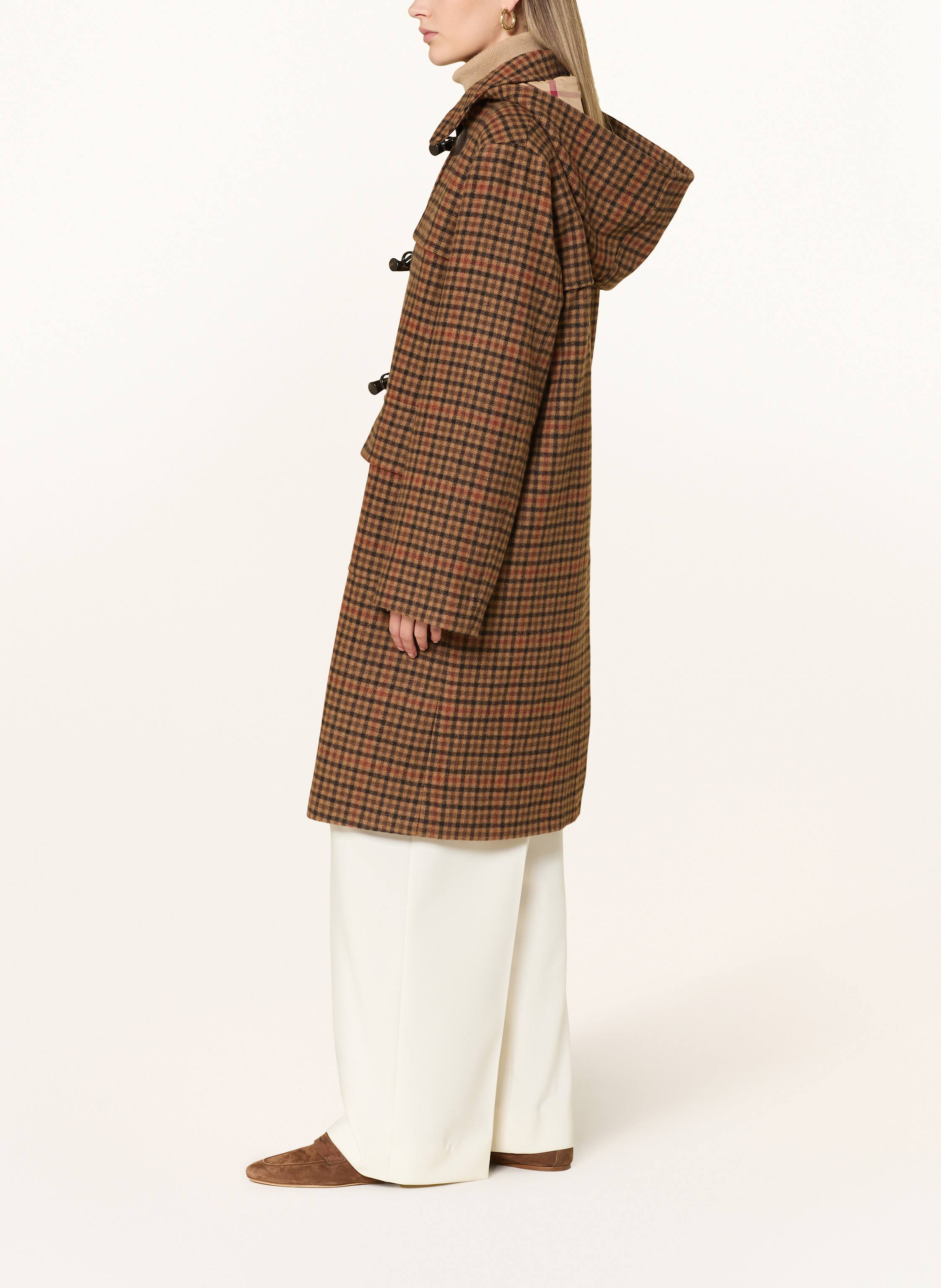 Thumbnail - Barbour Dufflecoat Melody Mit Abnehmbarer Kapuze braun