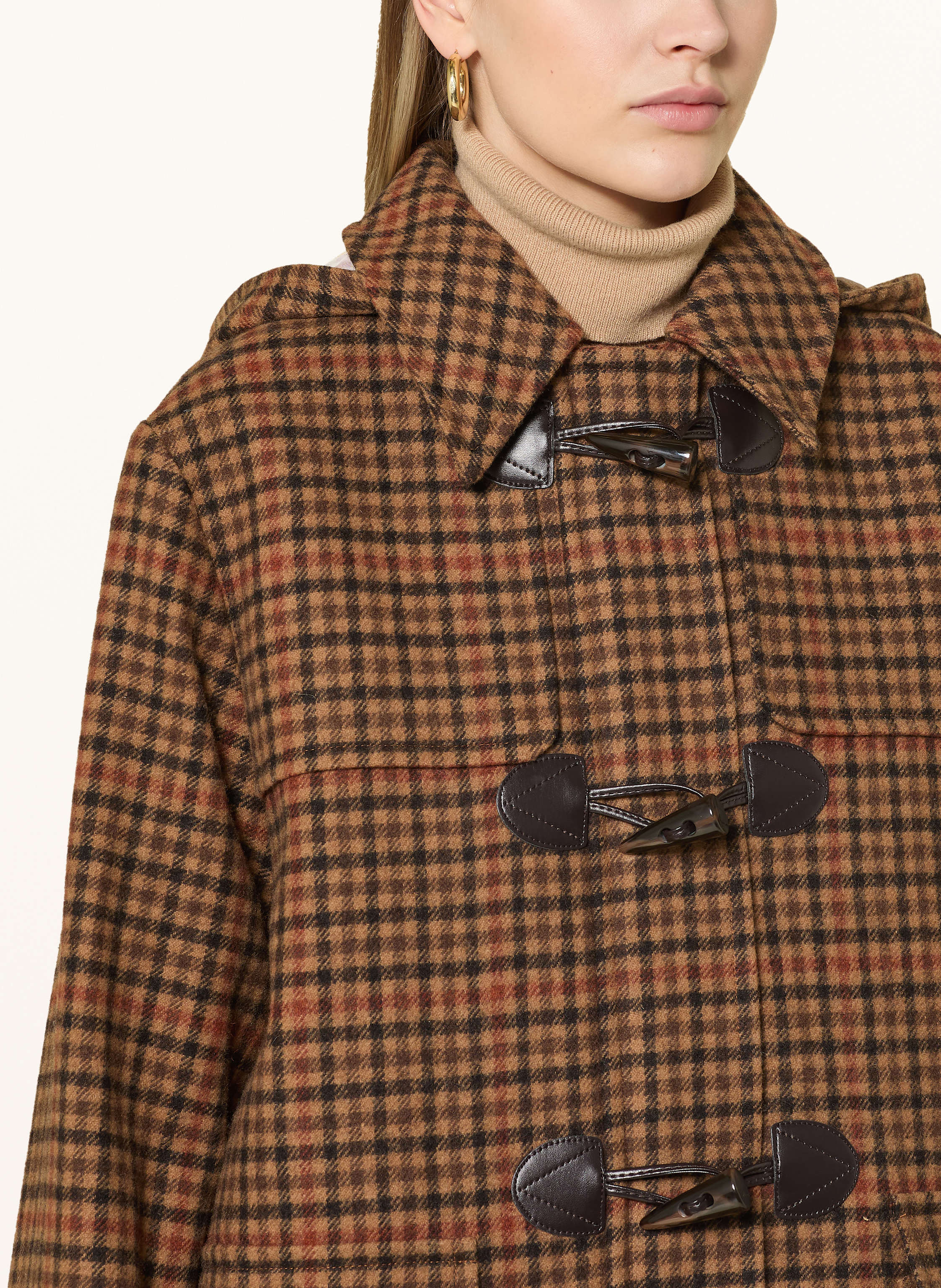 Thumbnail - Barbour Dufflecoat Melody Mit Abnehmbarer Kapuze braun