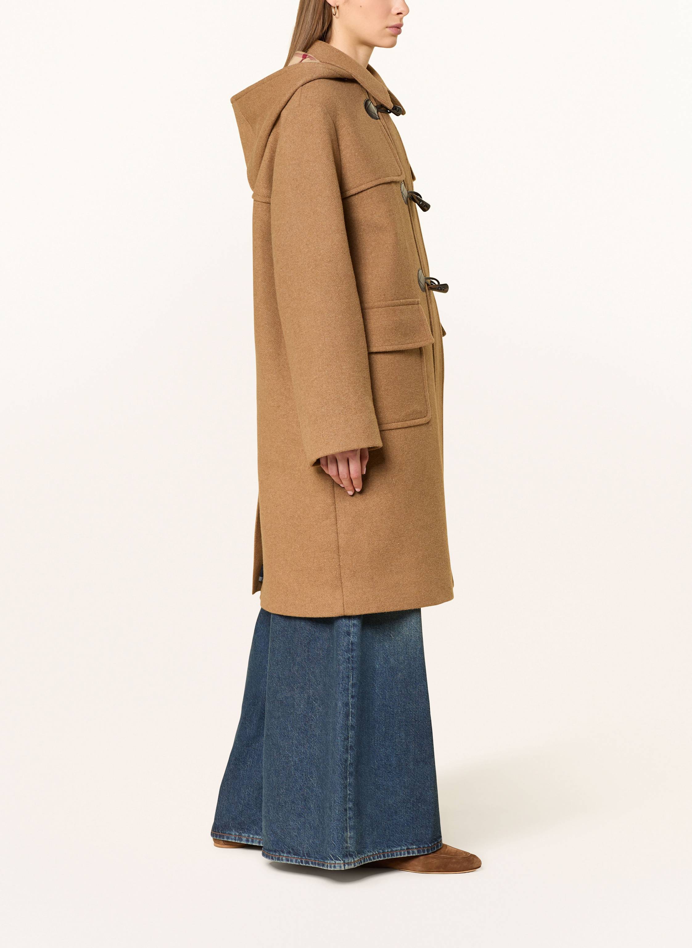 Thumbnail - Barbour Dufflecoat Melody Mit Abnehmbarer Kapuze braun