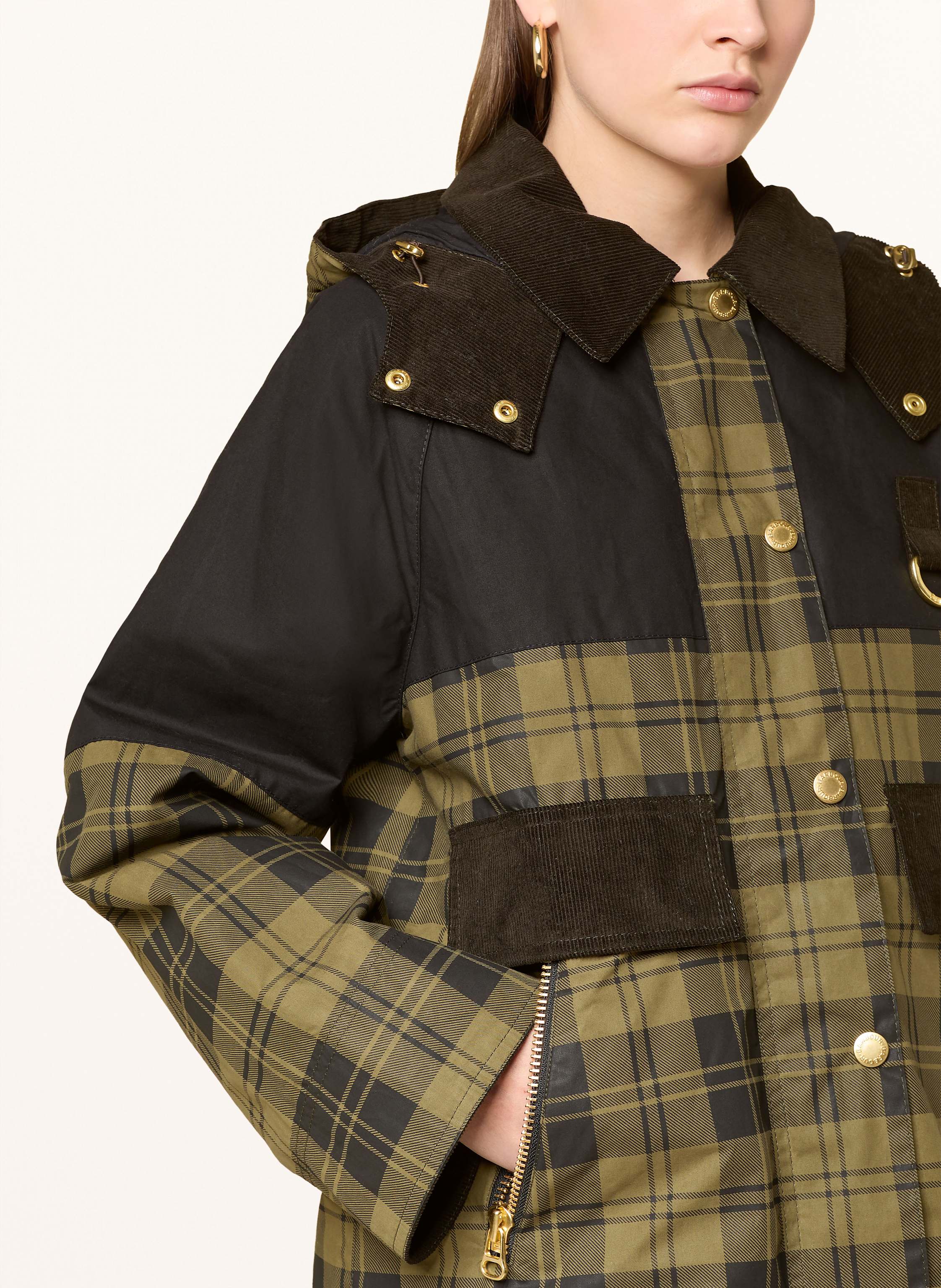 Thumbnail - Barbour Fieldjacket Elaine Mit Abnehmbarer Kapuze schwarz