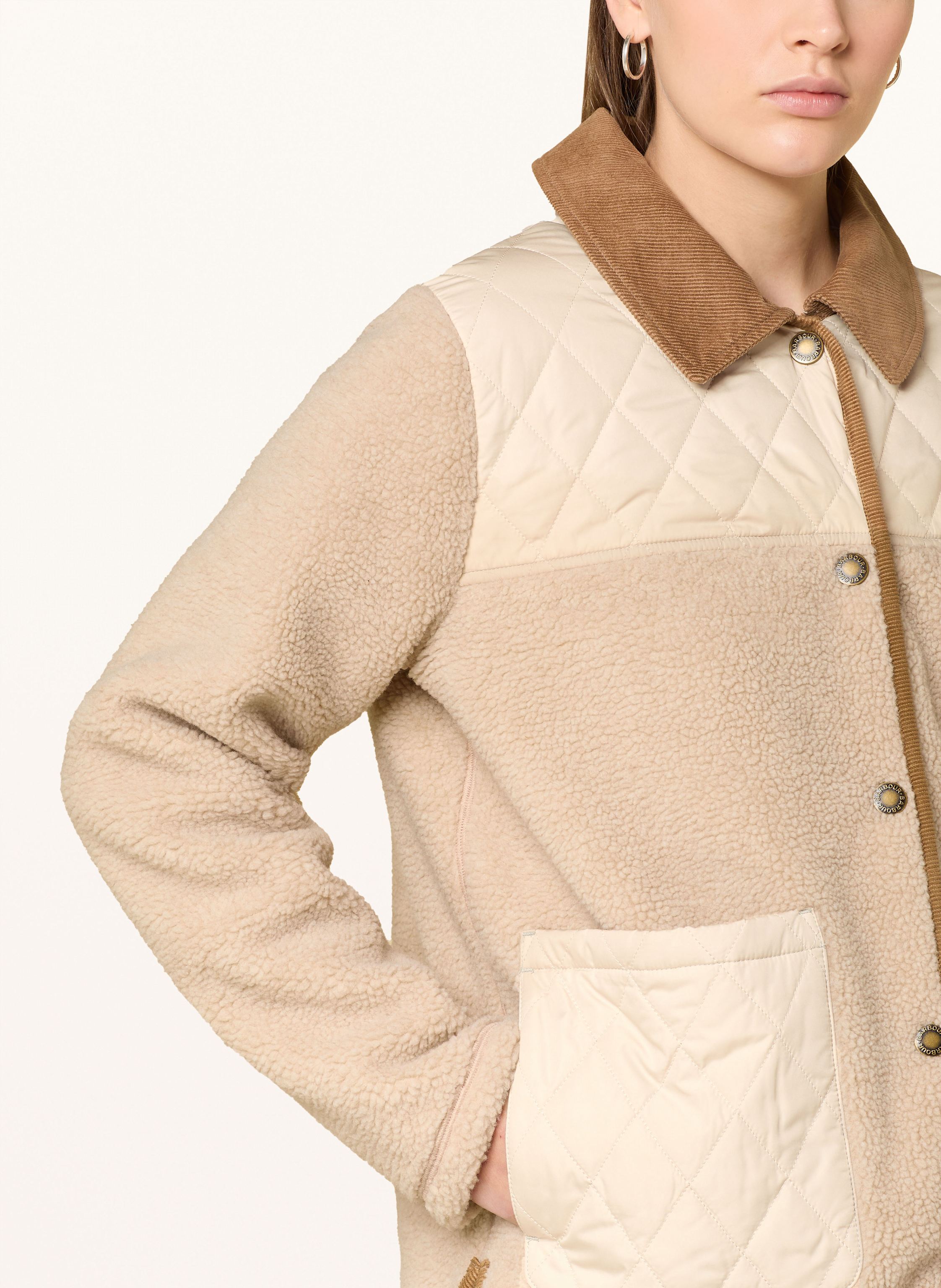 Thumbnail - Barbour Jacke Laurel Im Materialmix beige