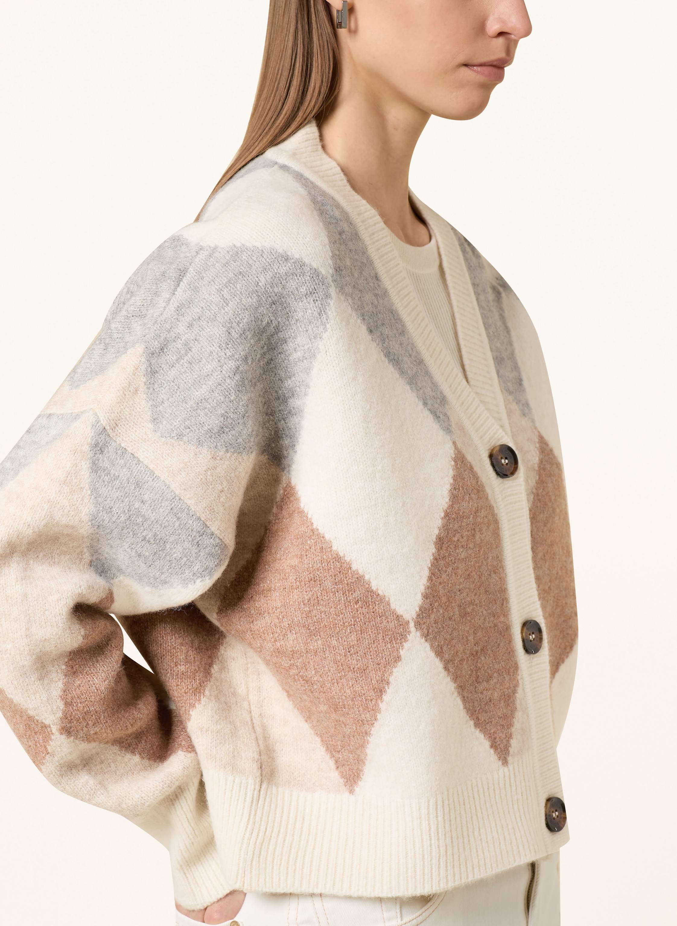 Thumbnail - Barbour Strickjacke Silvia beige