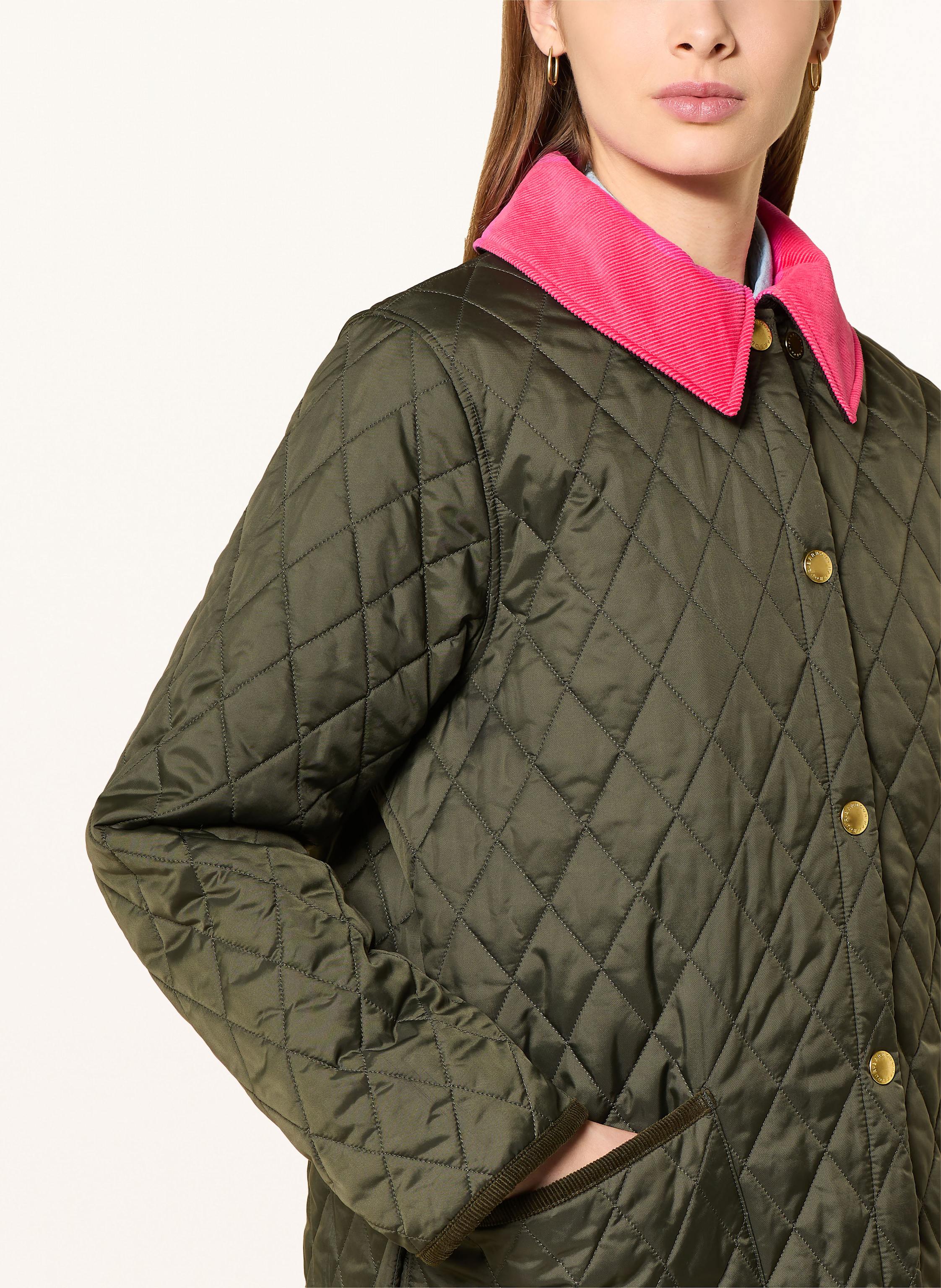 Thumbnail - Barbour Steppjacke Liddesdale Mit Abnehmbaren Kragen gruen