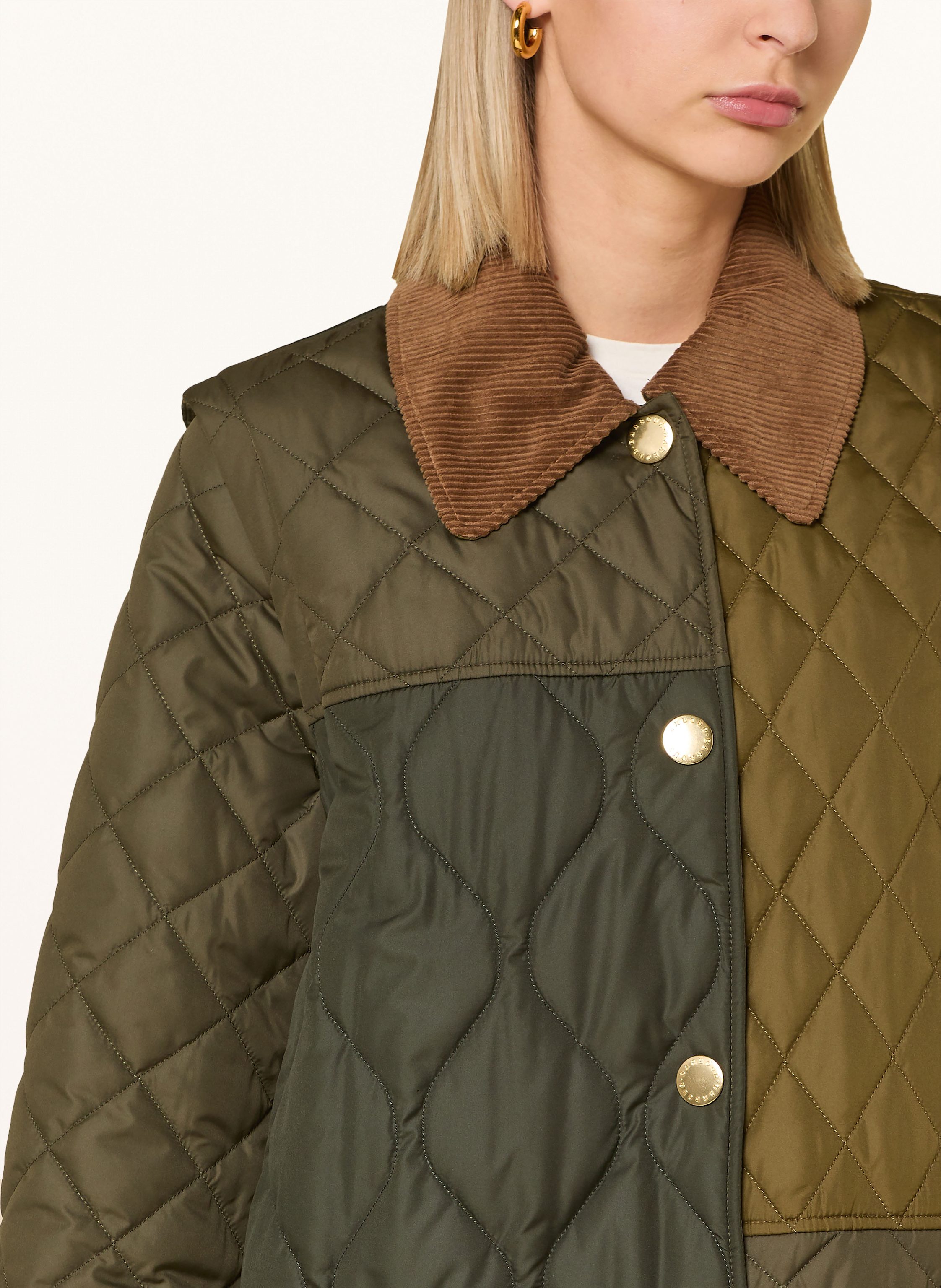 Thumbnail - Barbour Steppjacke Lorrie Mit Abnehmbaren Ärmeln gruen