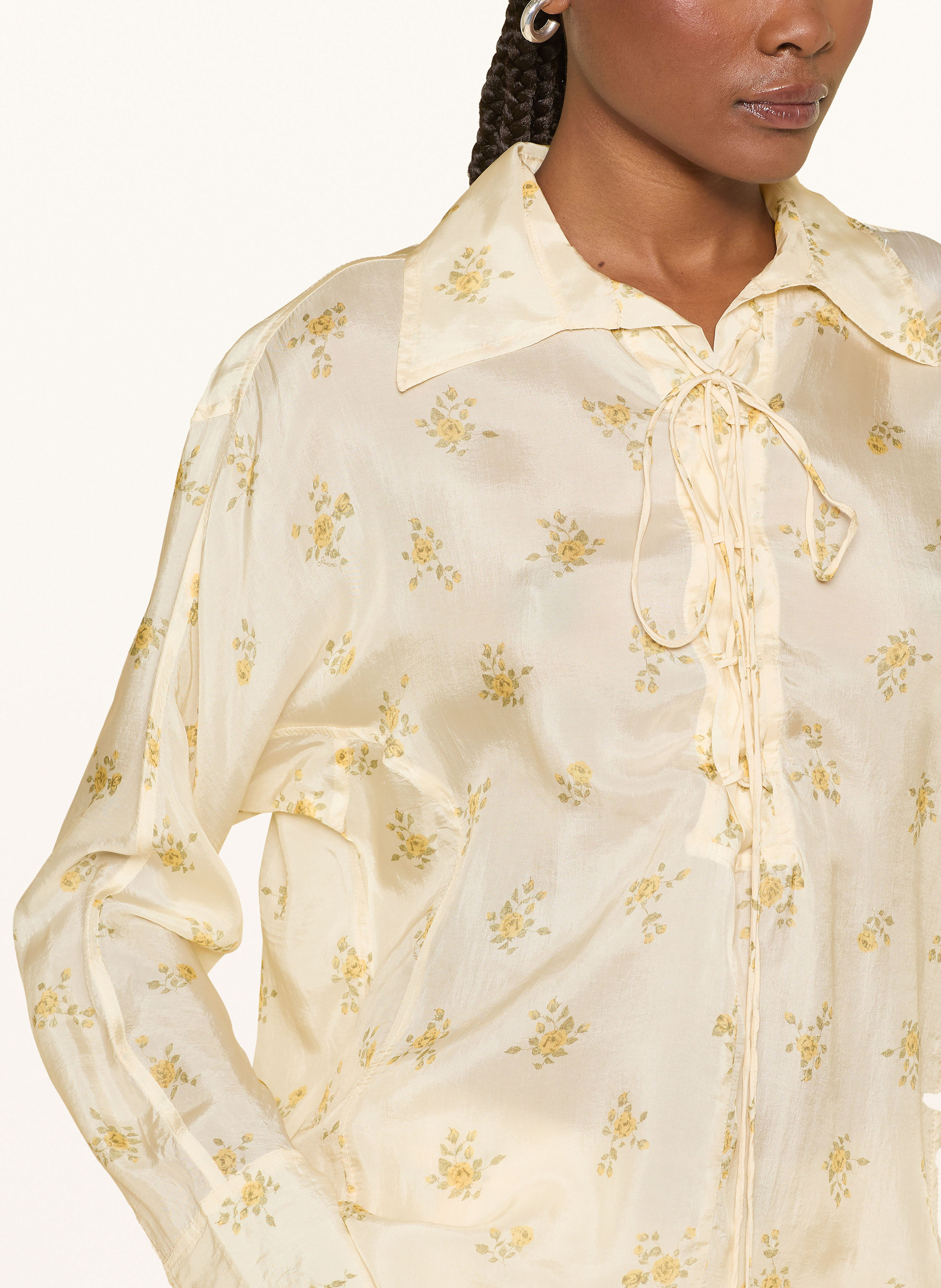 Thumbnail - Ganni Blusenshirt weiss