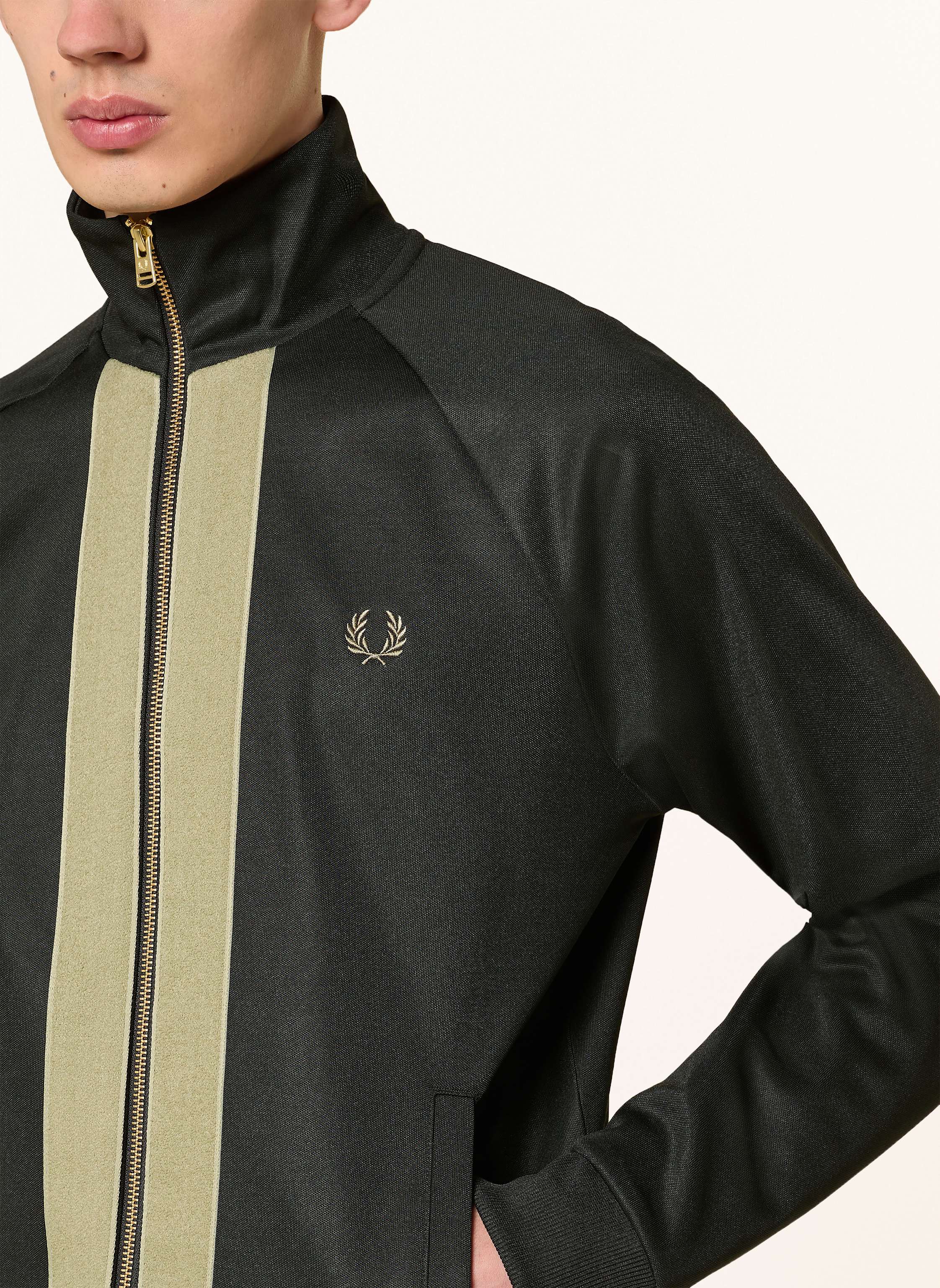 Thumbnail - Fred Perry Sweatjacke gruen