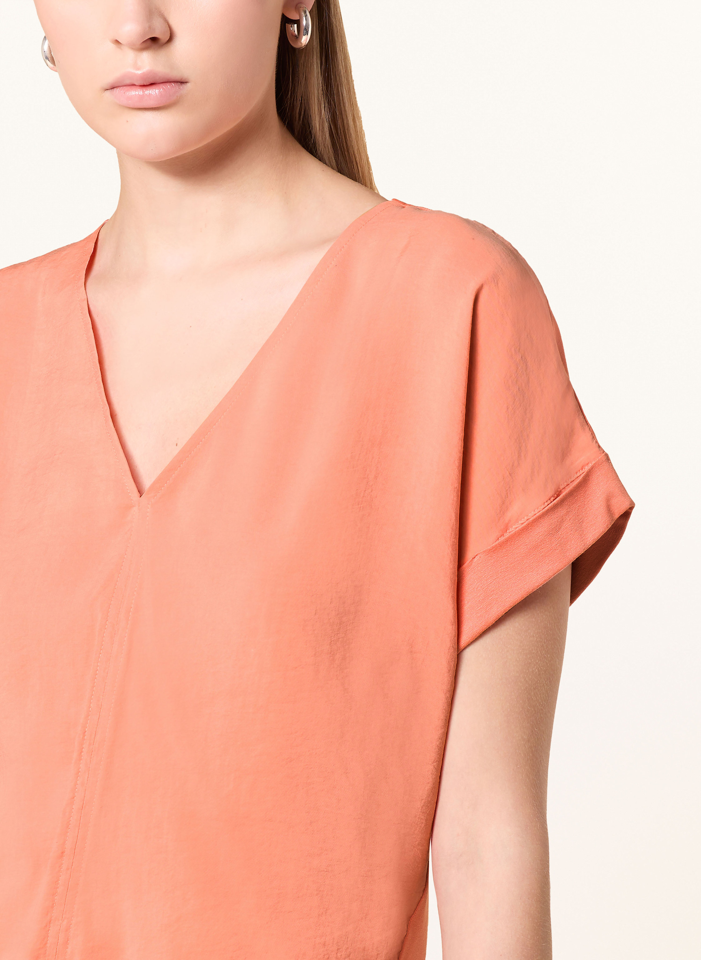 Thumbnail - Opus T-Shirt Solme Im Materialmix orange