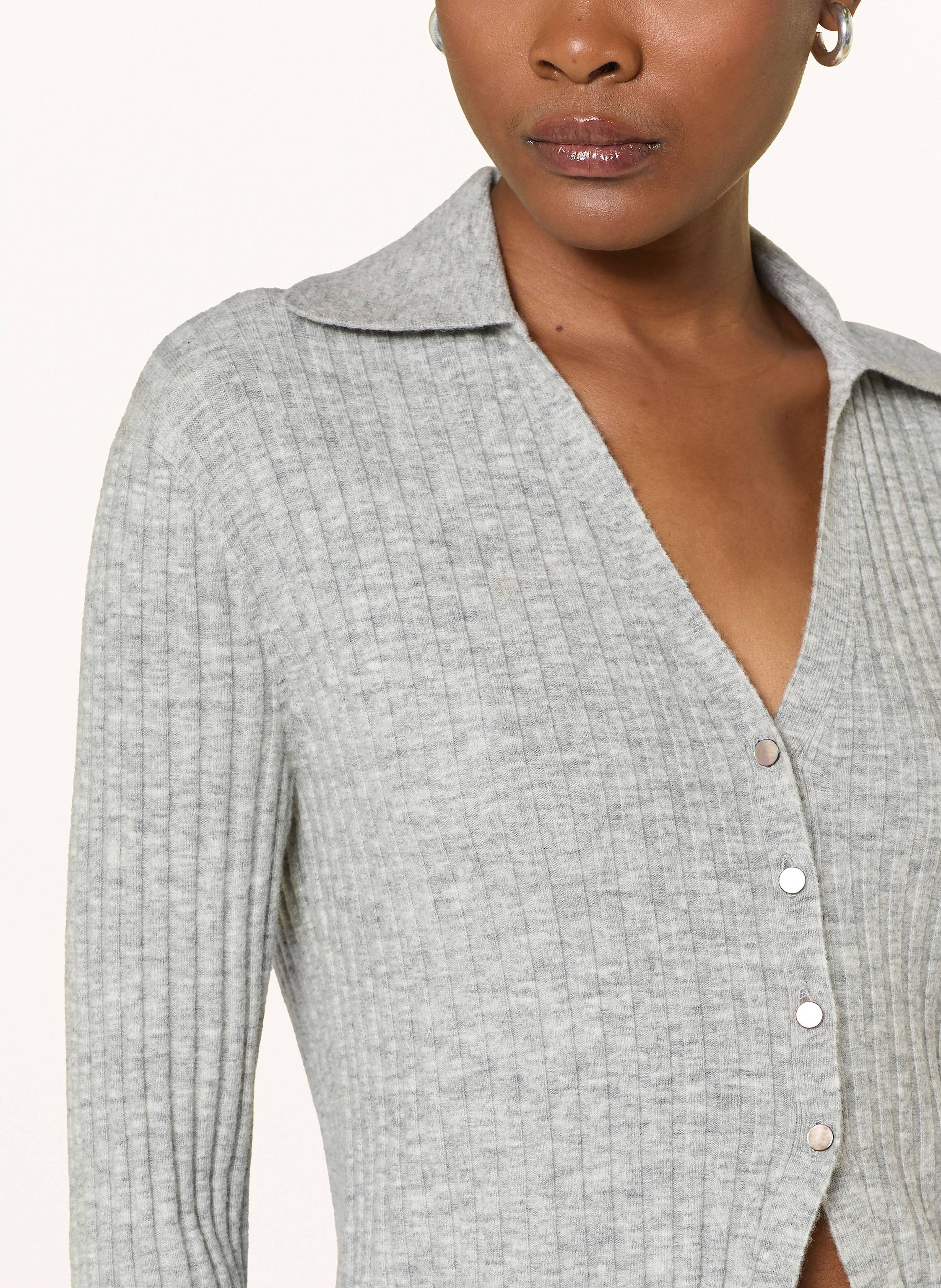 Thumbnail - Mrs & Hugs Strickjacke grau