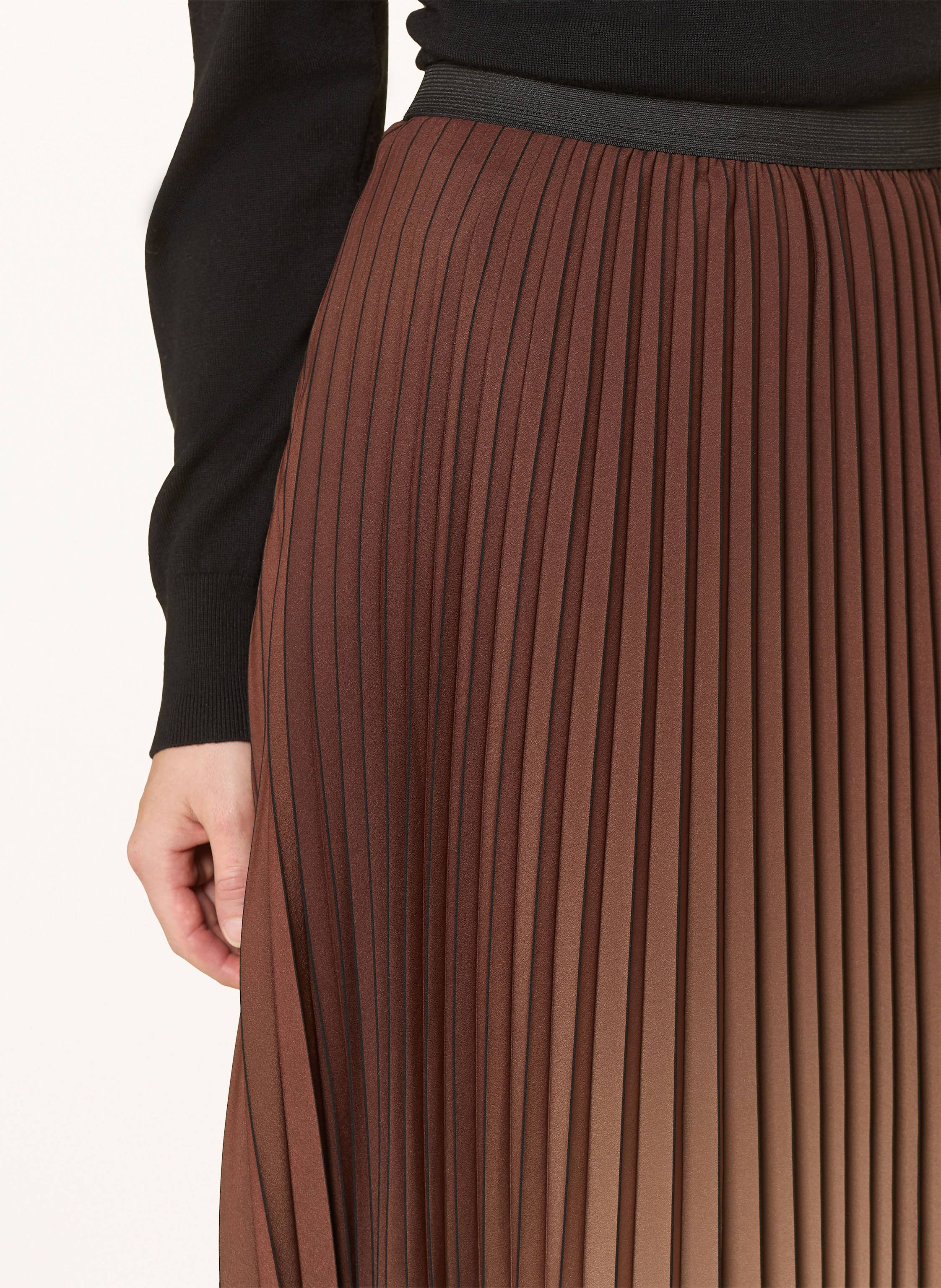 Thumbnail - Elena Miro Plisseerock braun