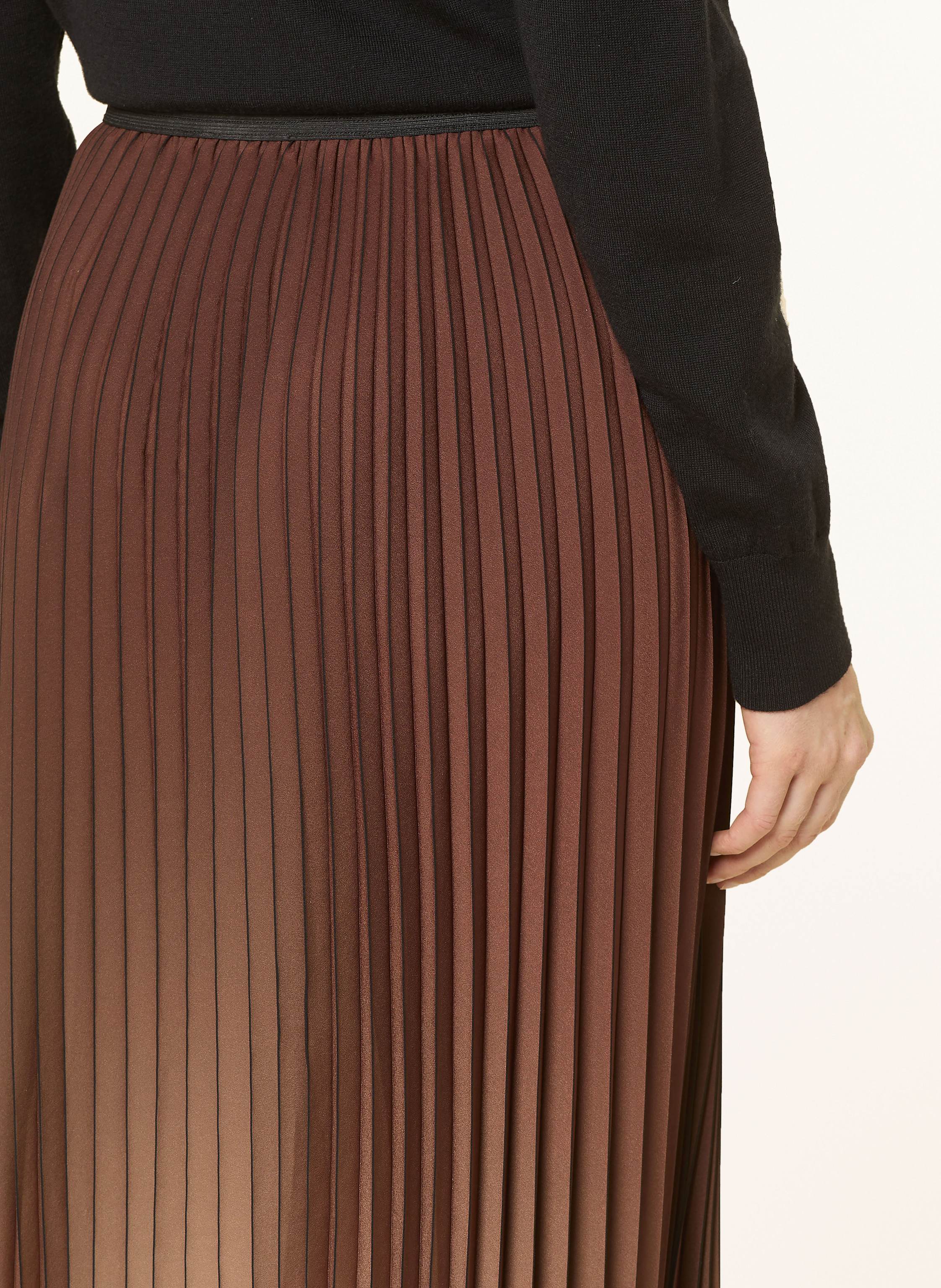 Thumbnail - Elena Miro Plisseerock braun