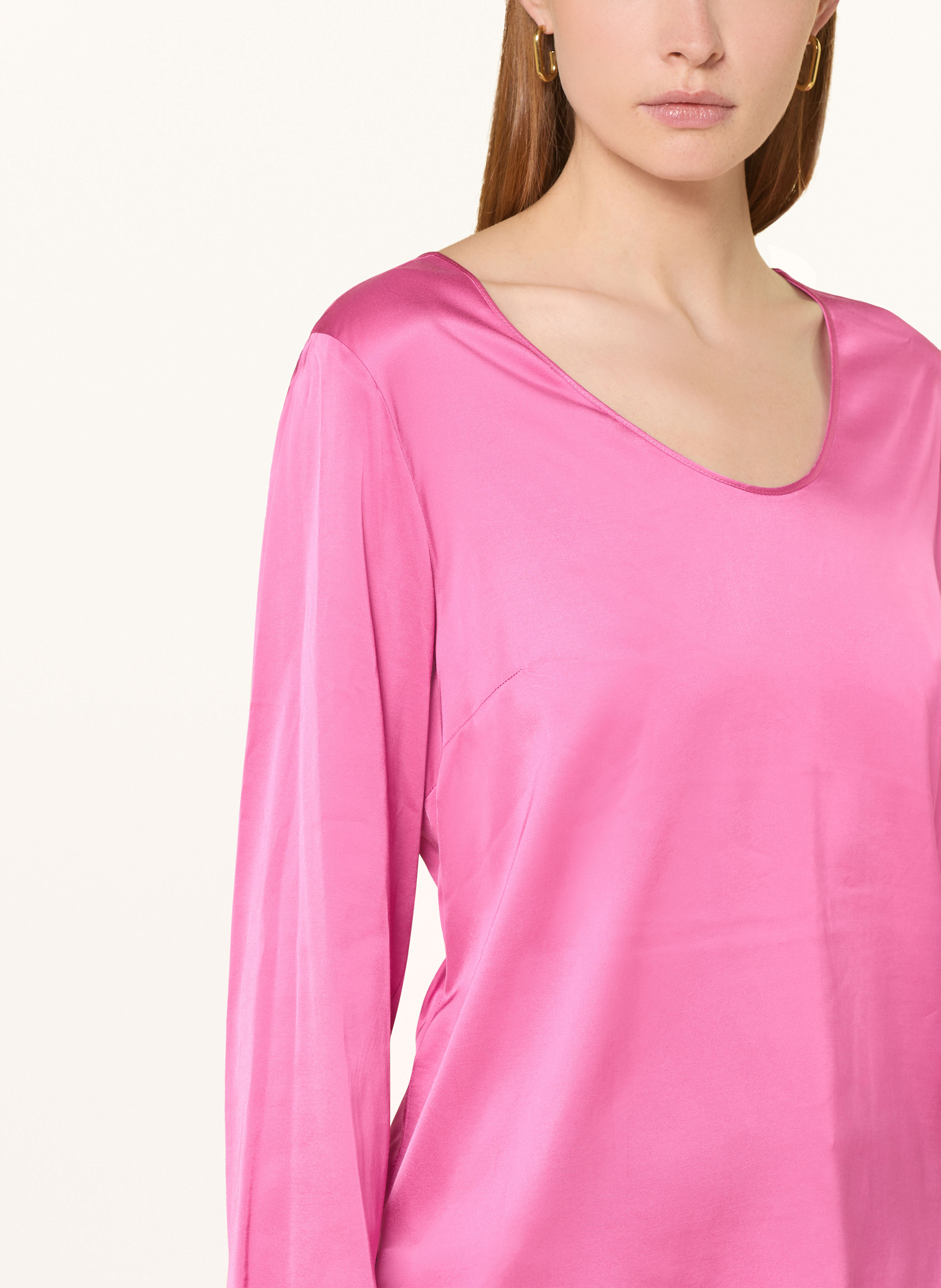 Thumbnail - Elena Miro Blusenshirt Aus Satin pink