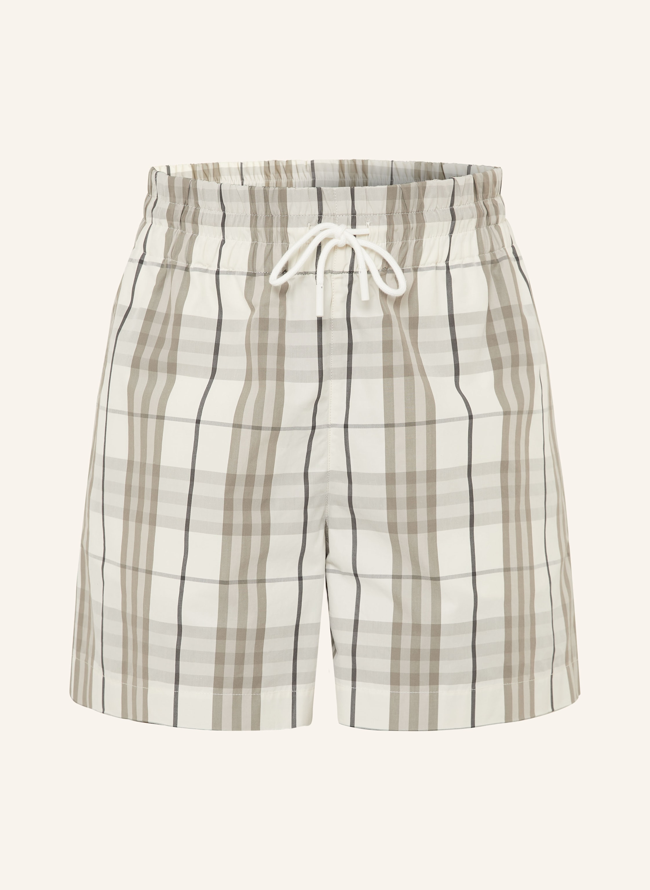 BURBERRY Shorts in beige/ cream/ dark brown