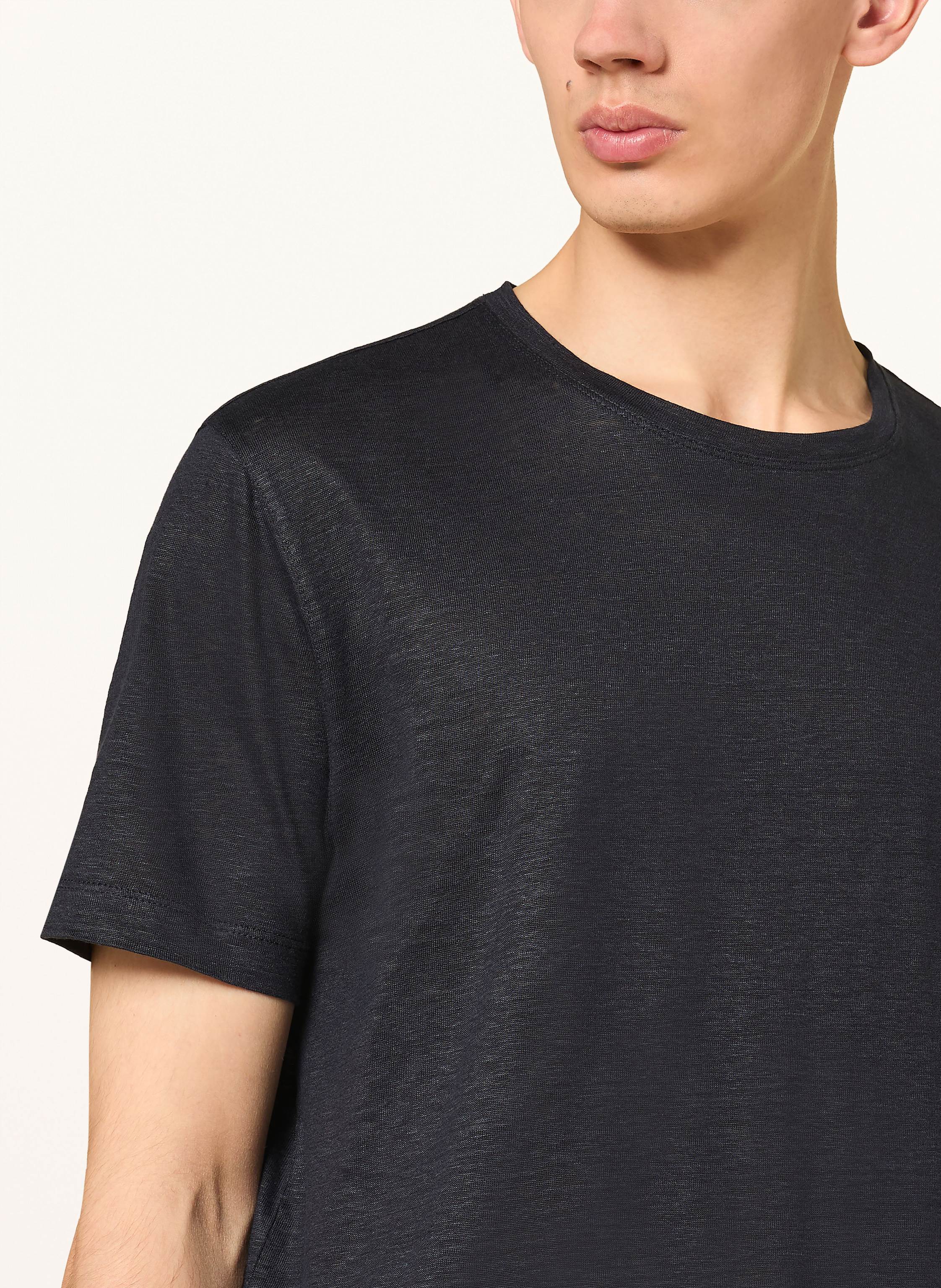 Thumbnail - Boss T-Shirt Taut Aus Leinen blau