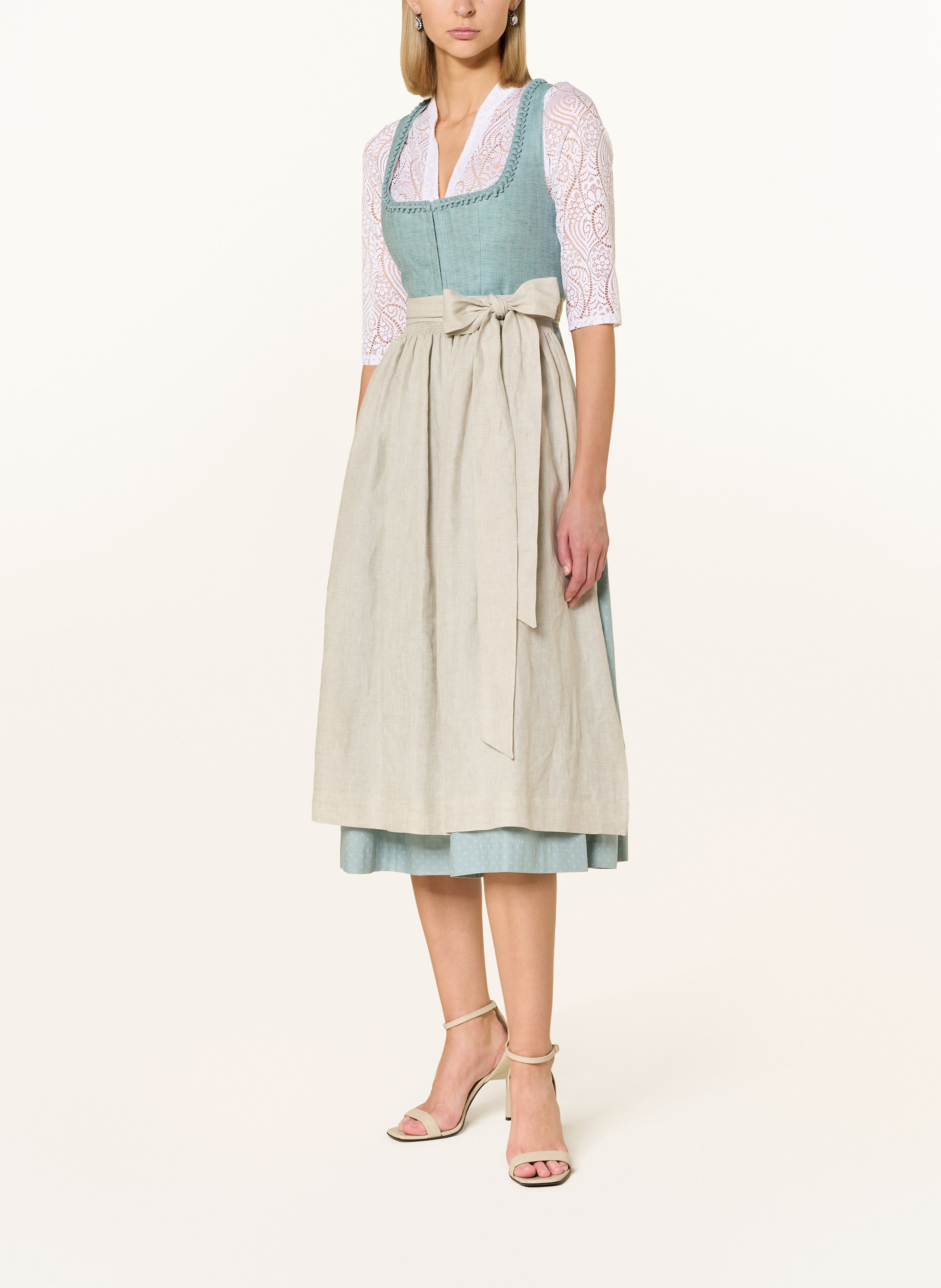 Thumbnail - Johann & Johanna Dirndlbluse Mit 3/4-Arm Aus Spitze weiss