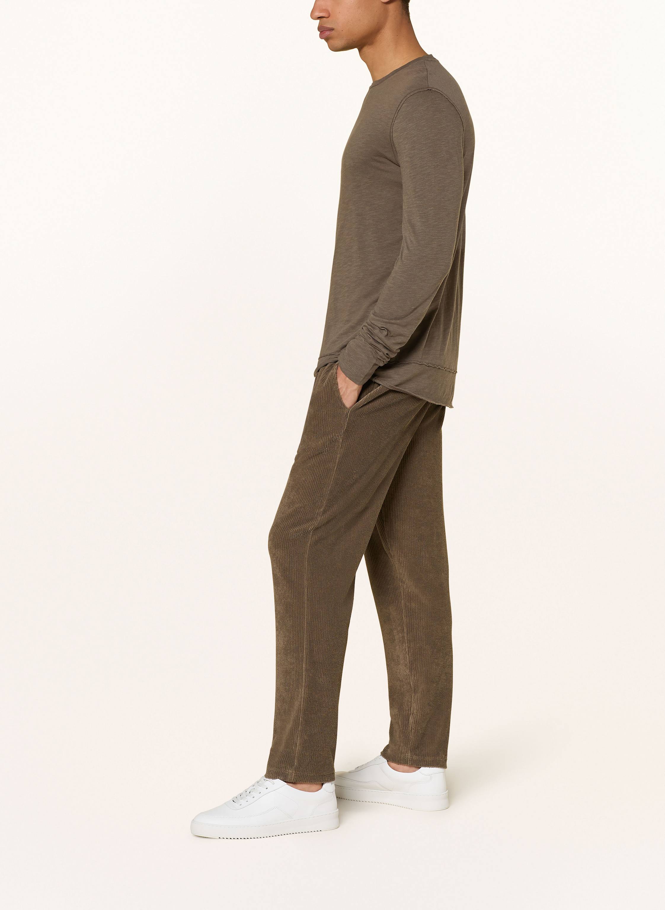 Thumbnail - Juvia Frotteehose Brian Im Jogging-Stil Extra Slim Fit gruen