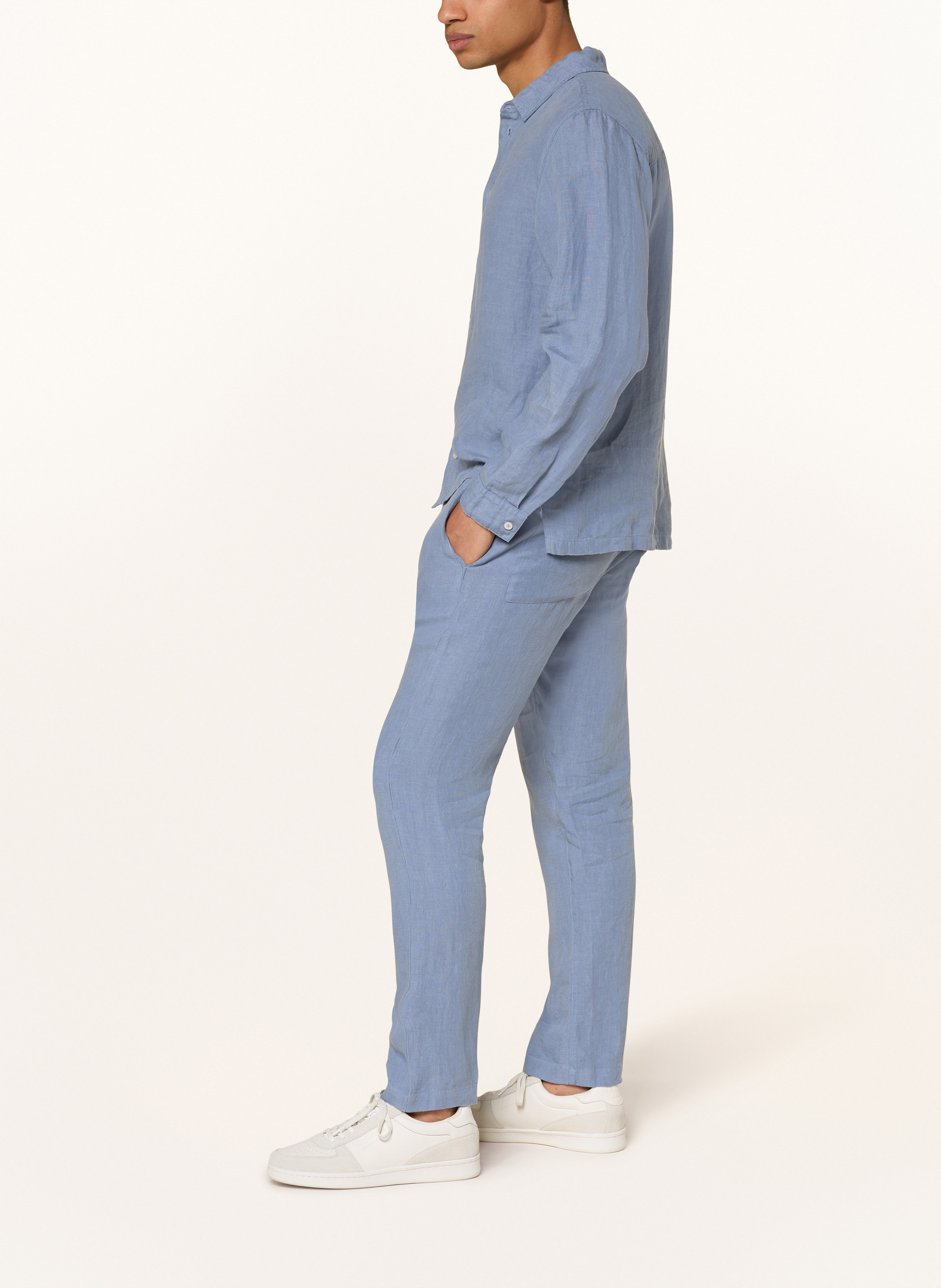 Thumbnail - Juvia Leinenhose Billy Slim Fit blau