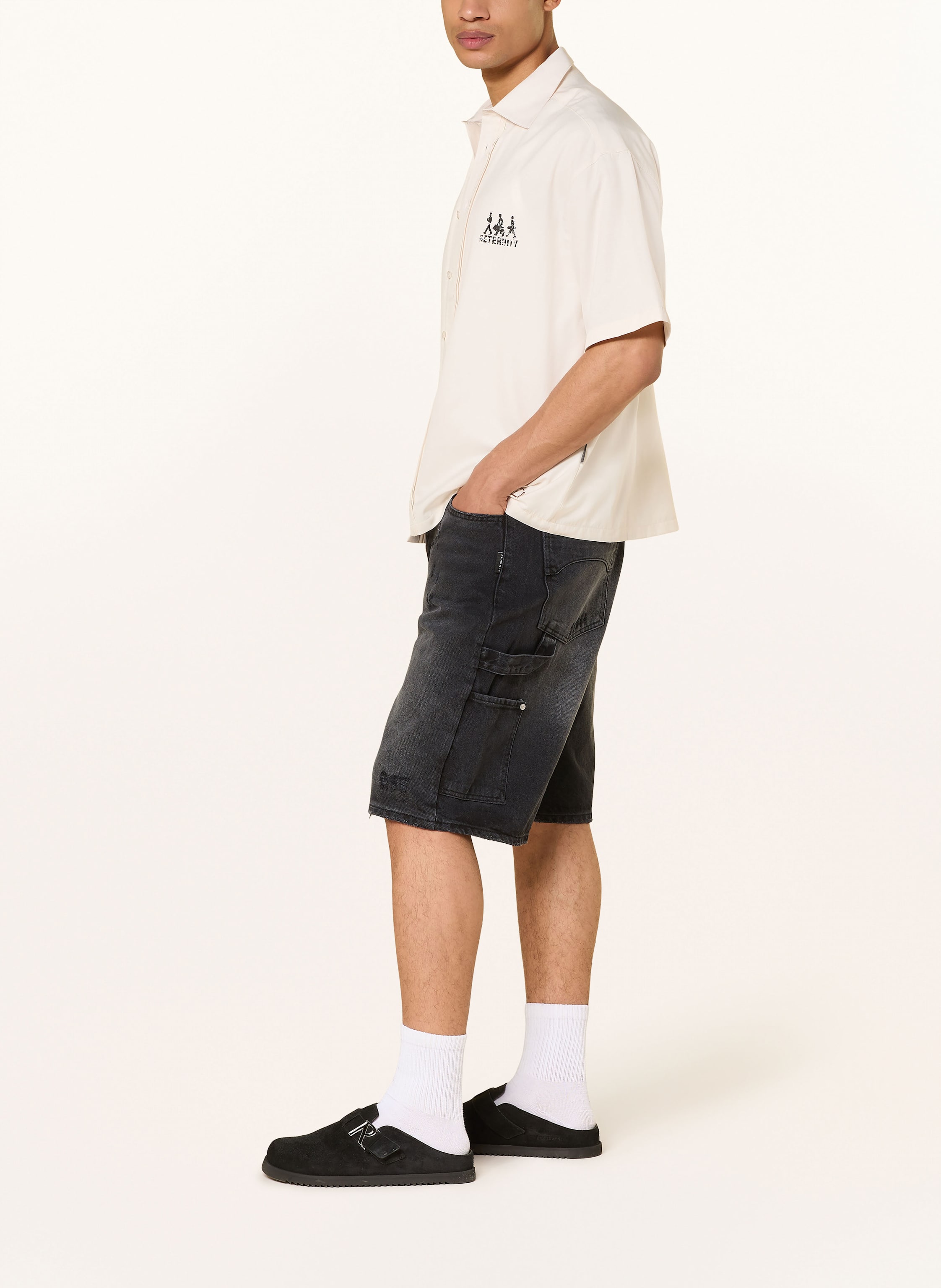 Thumbnail - Reternity Jeansshorts Signe Baggy Loose Fit schwarz