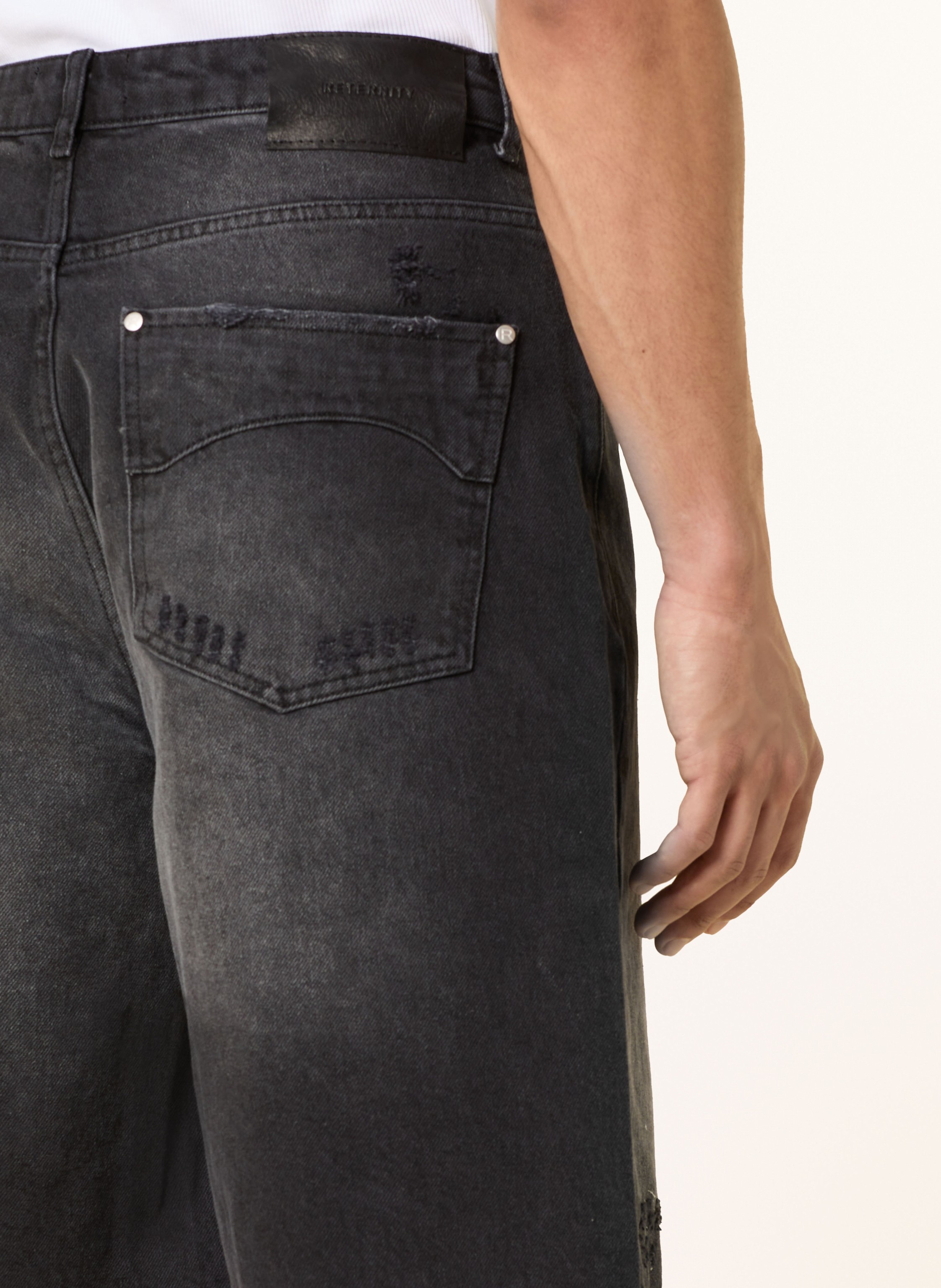 Thumbnail - Reternity Jeansshorts Signe Baggy Loose Fit schwarz