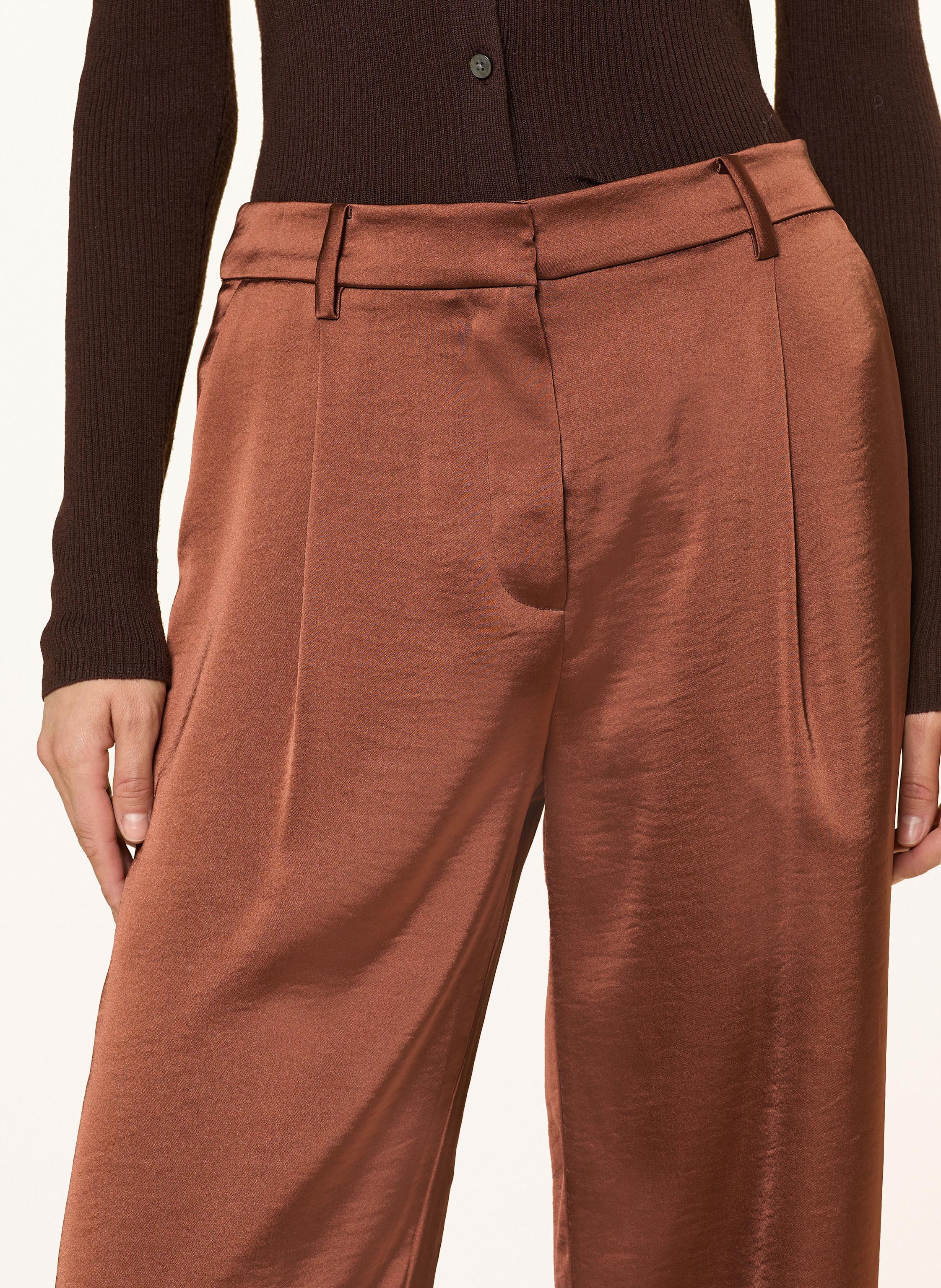 Thumbnail - Samsøe  Samsøe Marlenehosen Saagnete Aus Satin braun