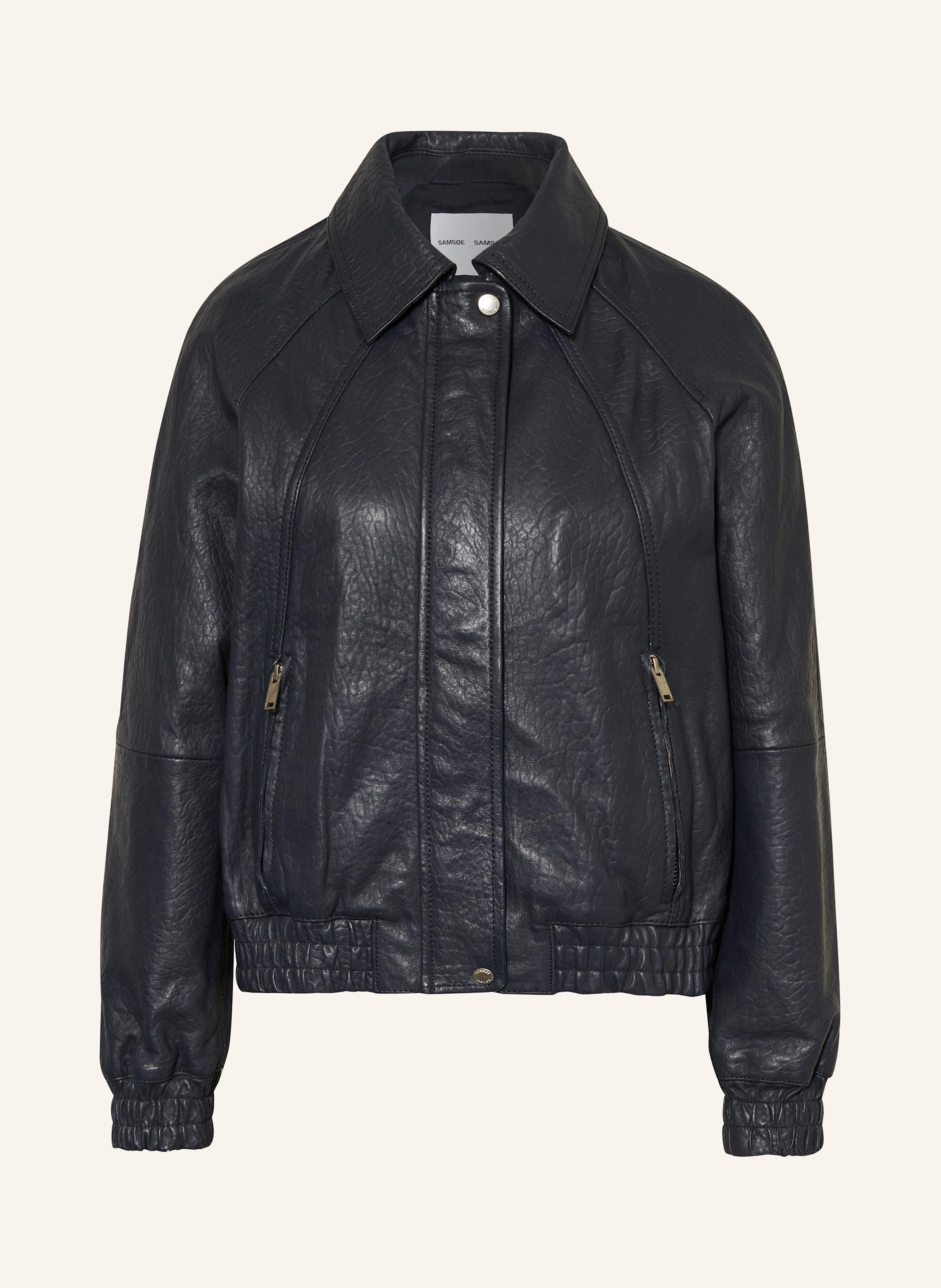 SAMSØE SAMSØE Lederjacke SANULA in dunkelblau
