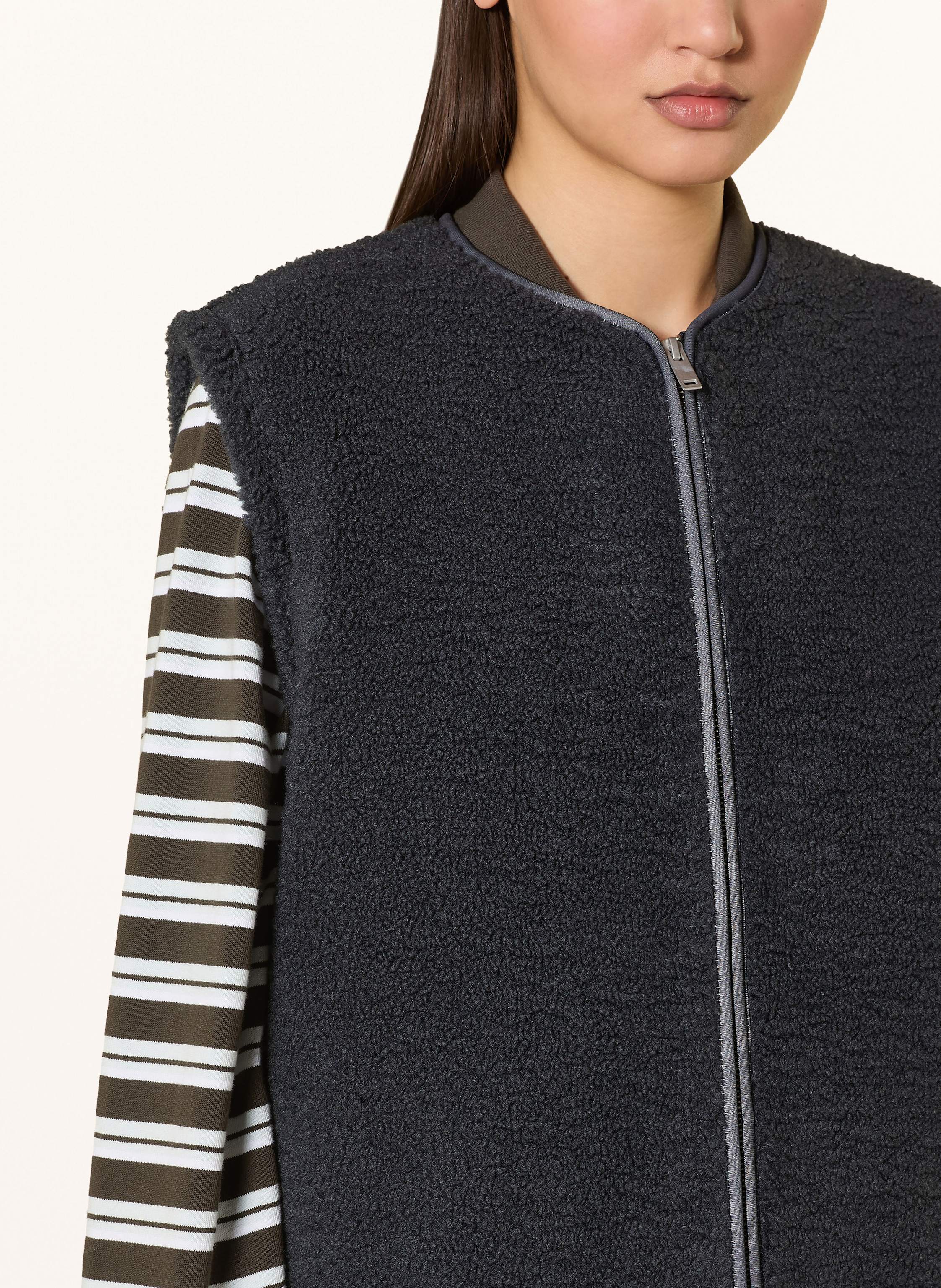 Thumbnail - Samsøe  Samsøe Teddyfell-Weste Saautumns grau