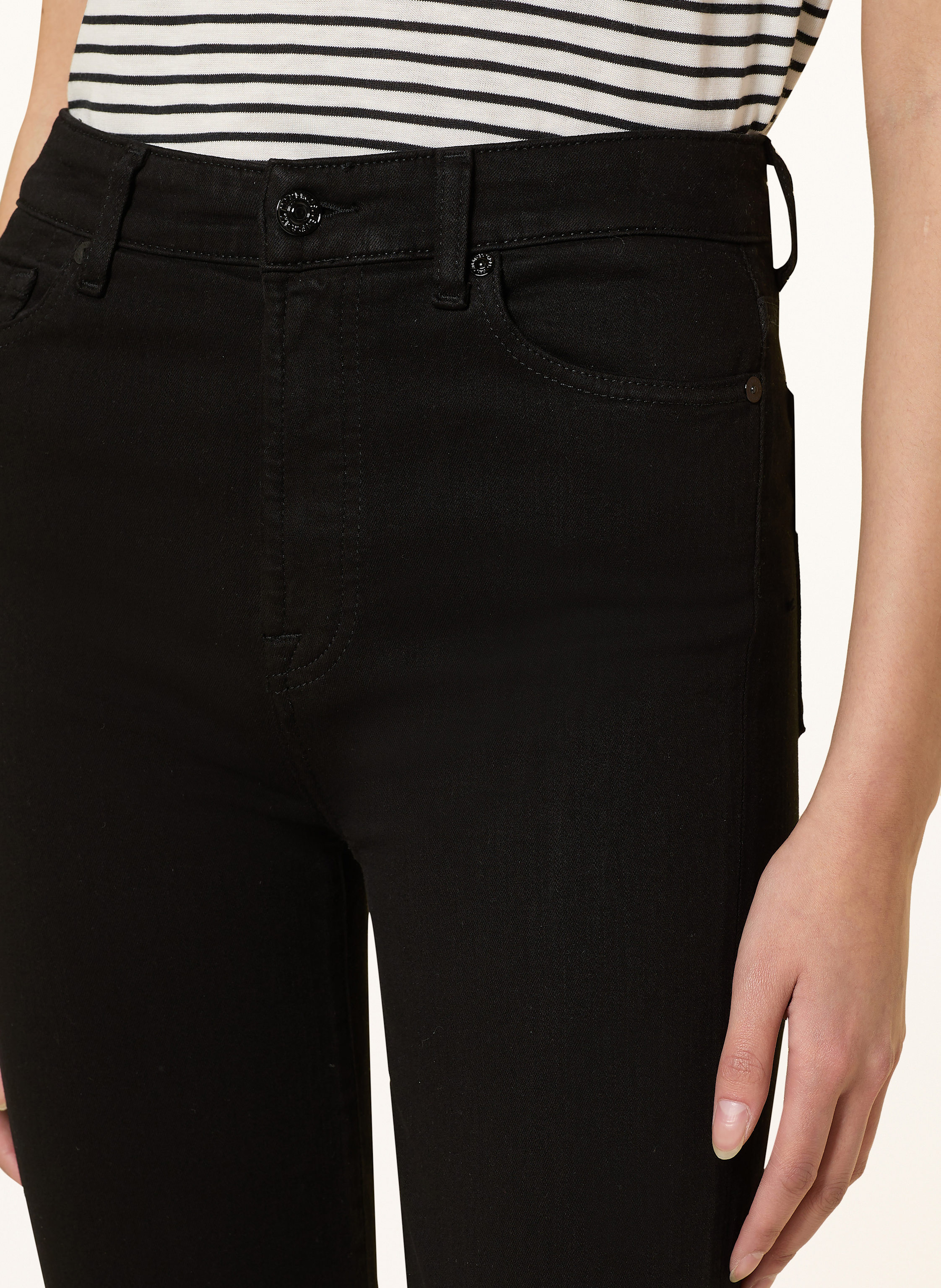 Thumbnail - 7 For All Mankind Skinny Jeans Aubrey schwarz
