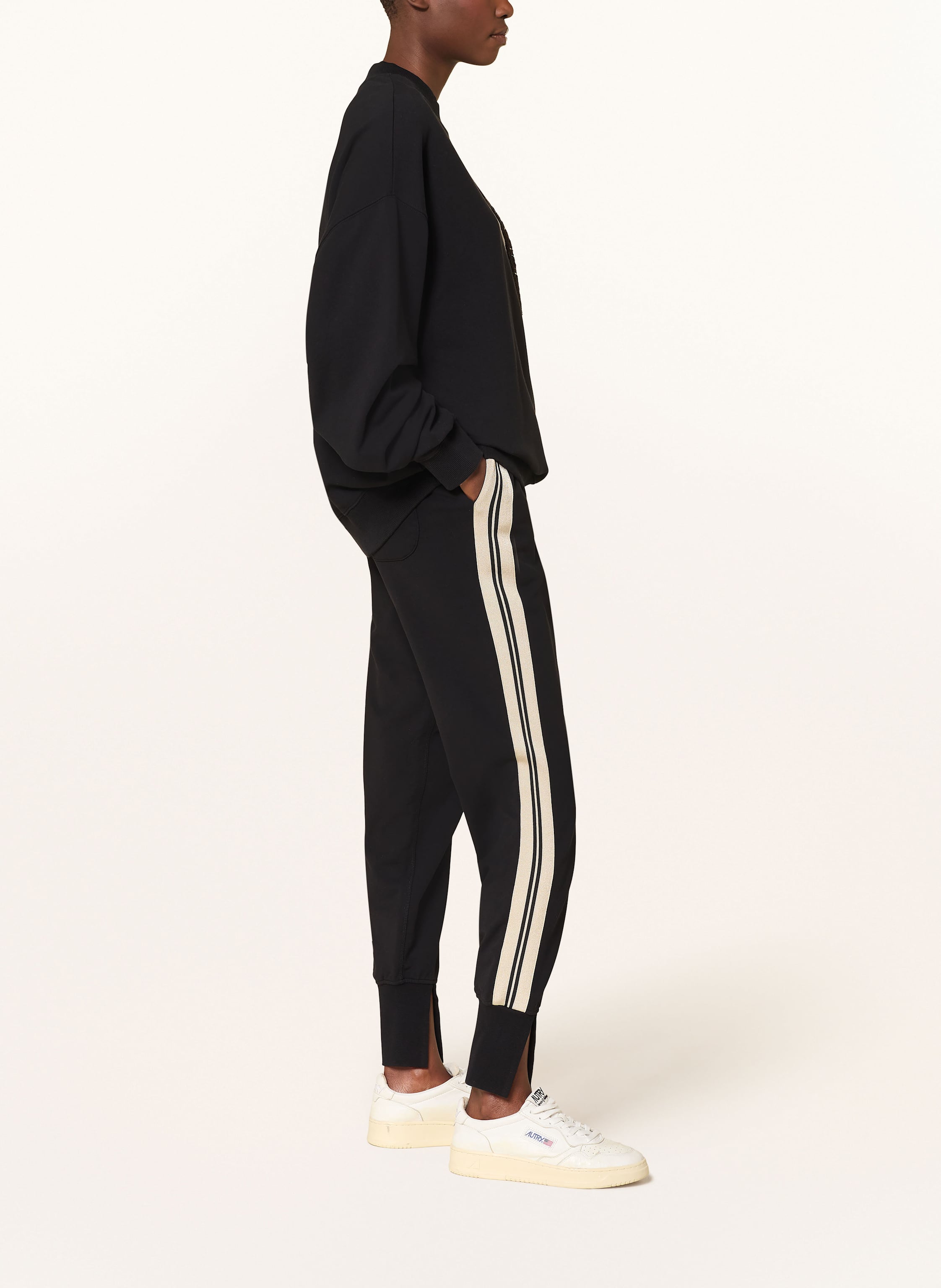 Thumbnail - 10days Sweatpants Mit Galonstreifen schwarz