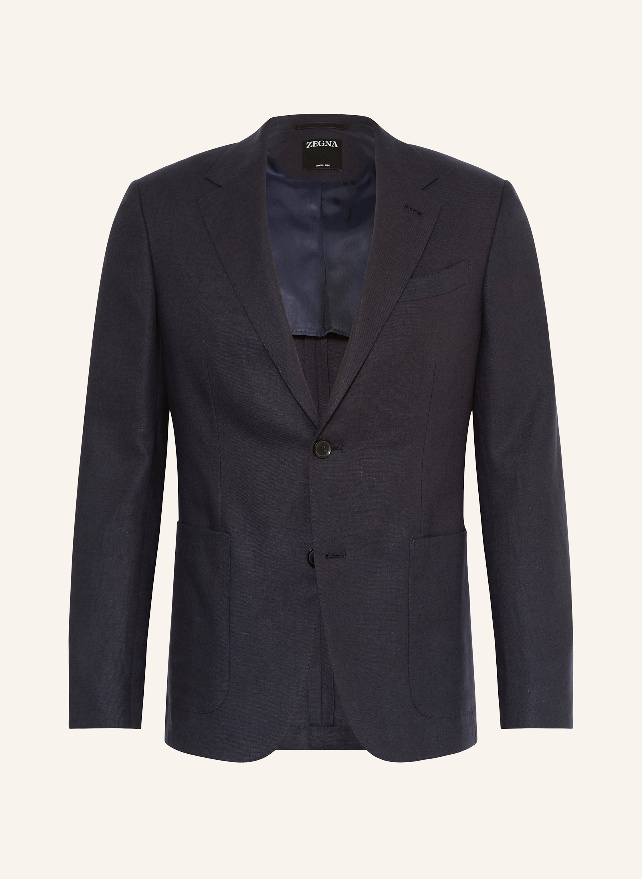 Zegna Zegna Anzugsakko Extra Slim Fit Aus Leinen blau in DUNKELBLAU