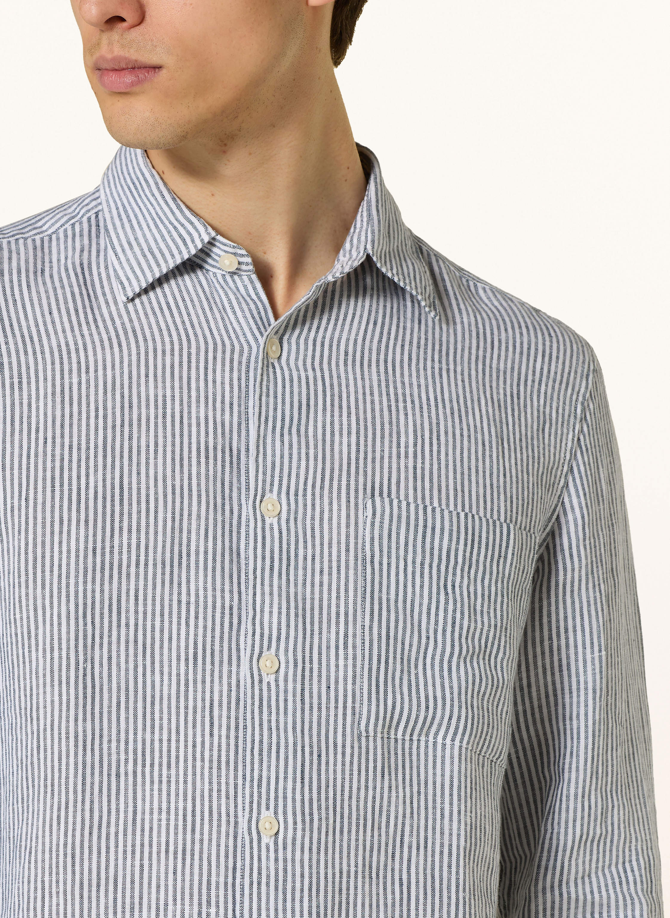 Thumbnail - Marc O'polo Leinenhemd Regular Fit blau