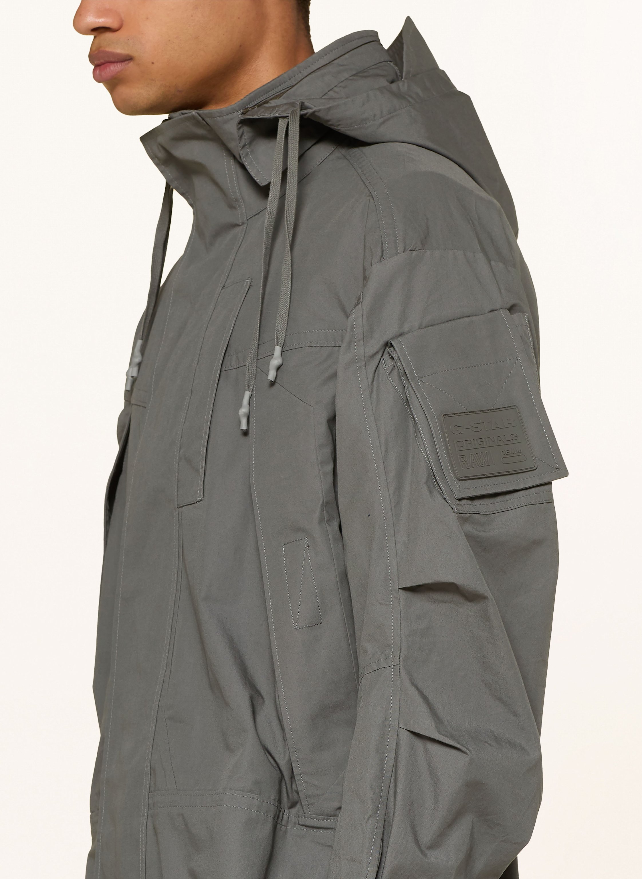 Thumbnail - G-Star Parka Balloon Shell Mit Abnehmbarer Kapuze grau