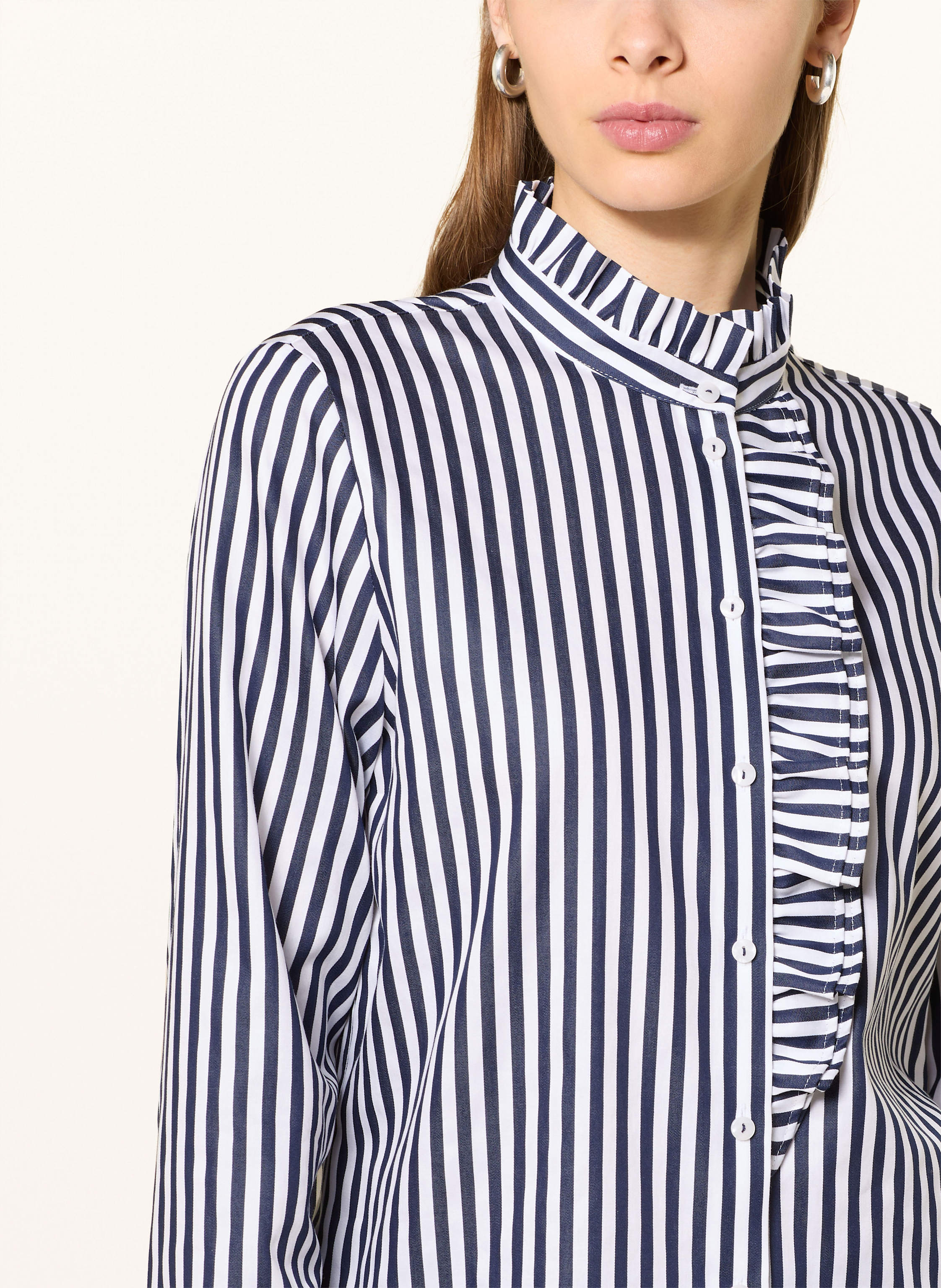 Thumbnail - Eterna Bluse Mit Rüschen weiss