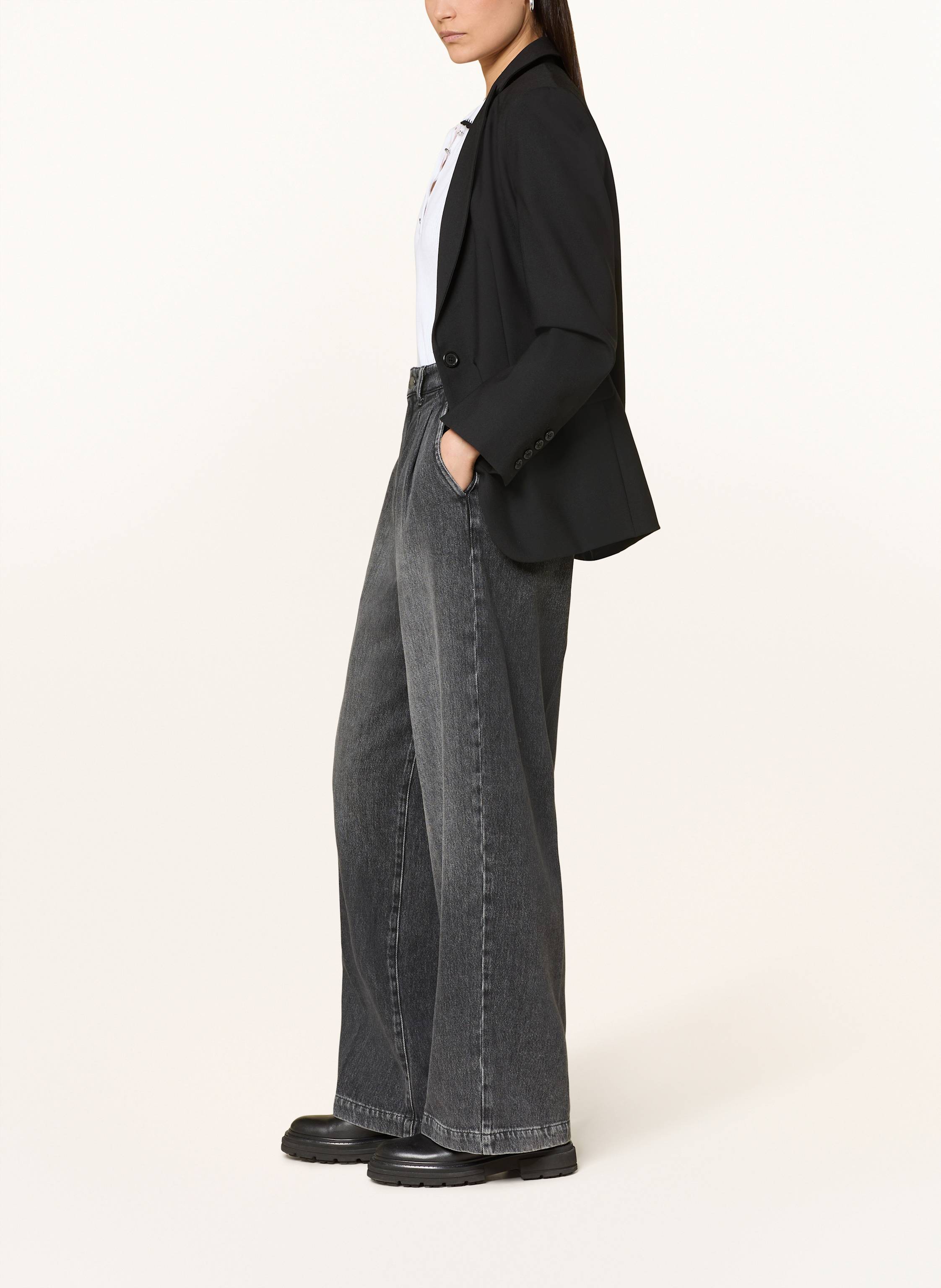 Thumbnail - Rossi Wide Leg Jeans Noa grau
