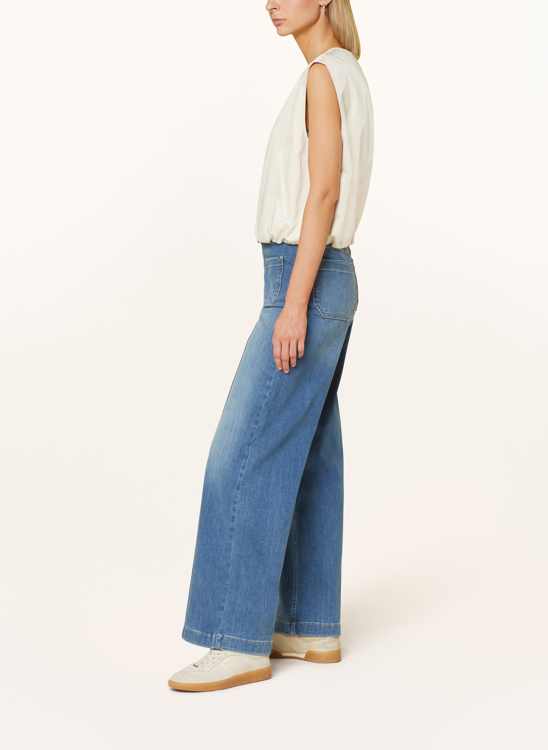 Thumbnail - Opus Pants Wide Leg Jeans Melly Groove blau