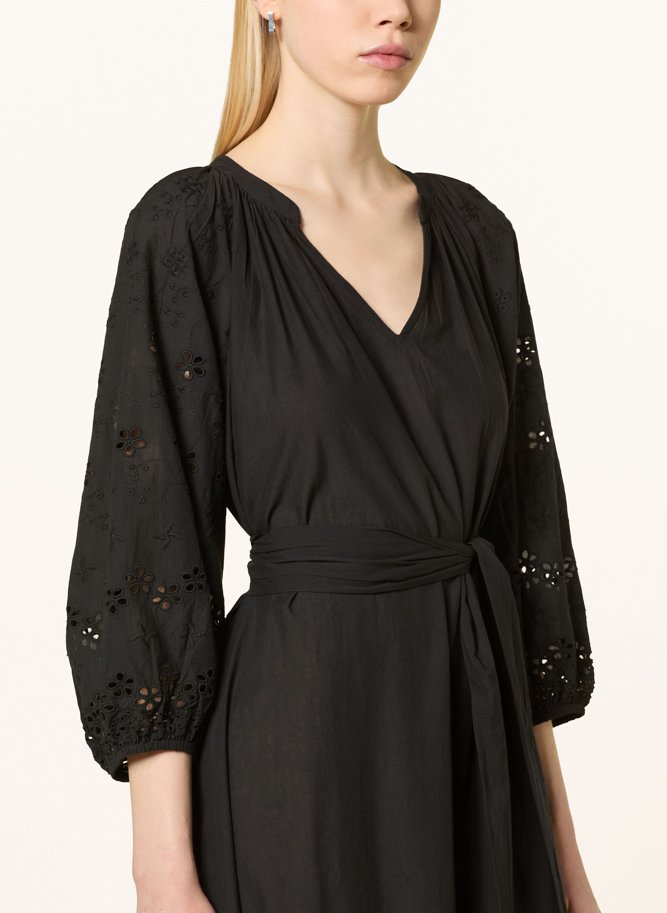 Thumbnail - Neo Noir Kleid Colette Mit Lochspitze schwarz