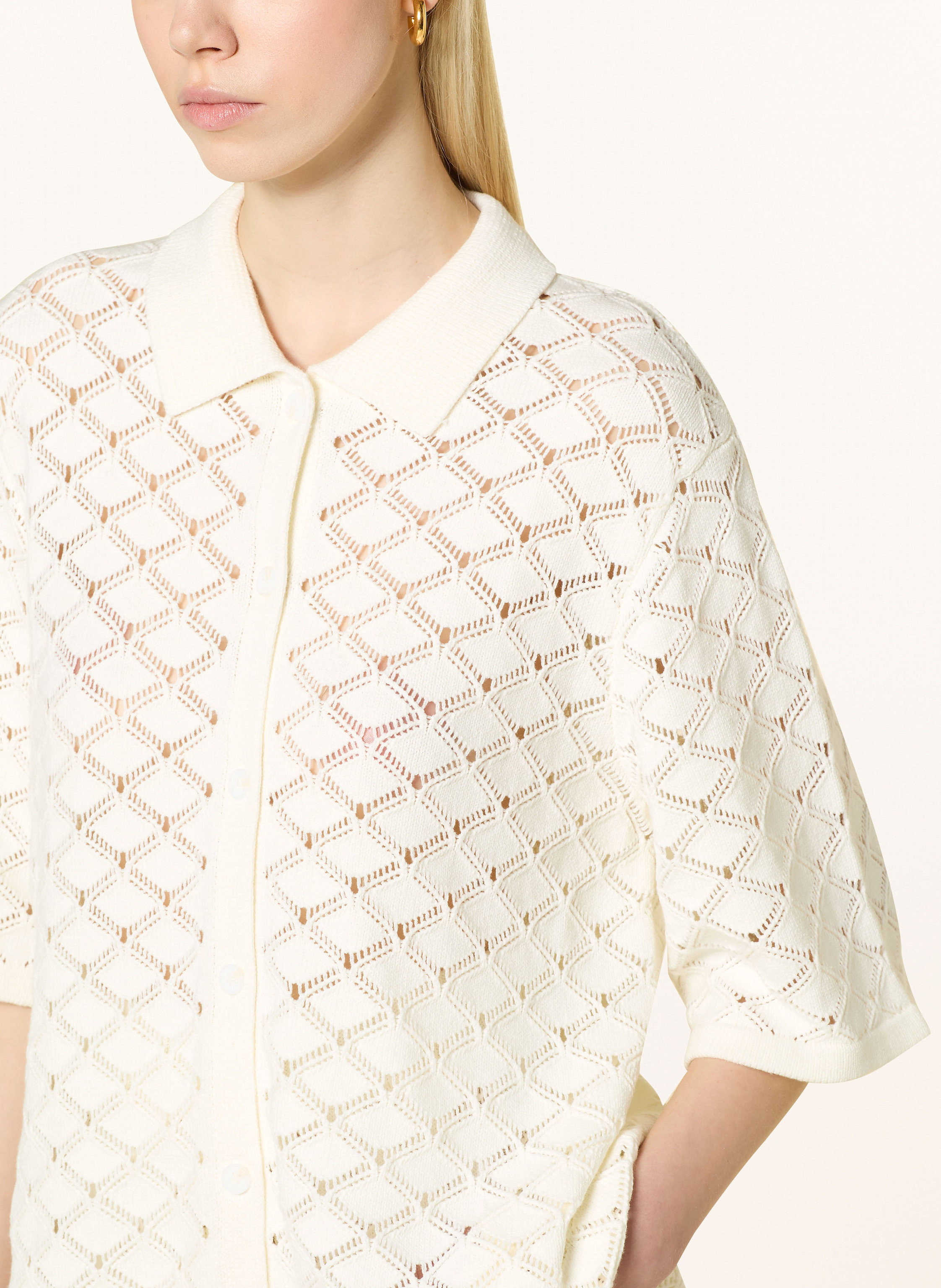 Thumbnail - Neo Noir Häkelbluse Sette weiss