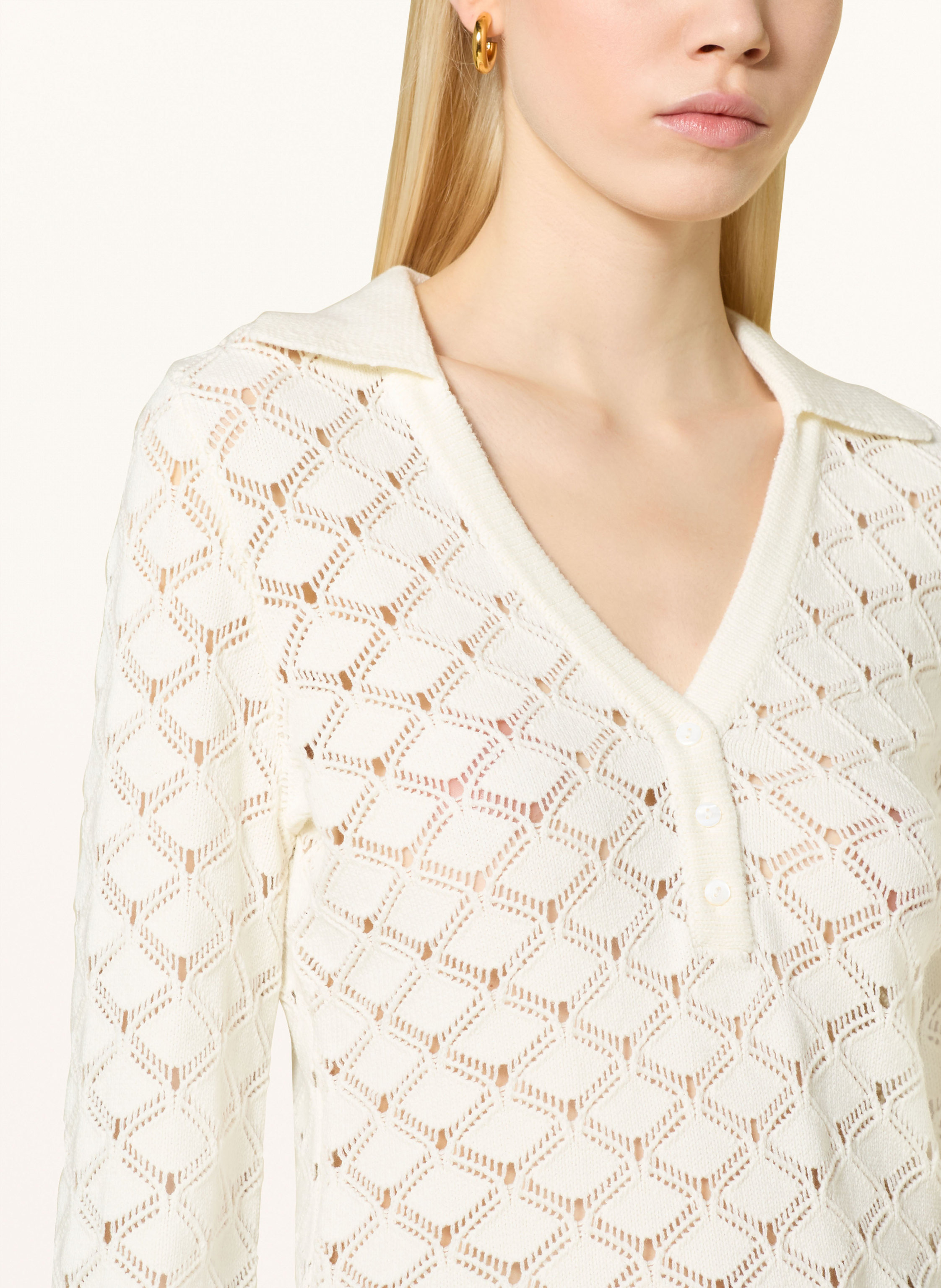 Thumbnail - Neo Noir Häkel-Shirt Aston weiss