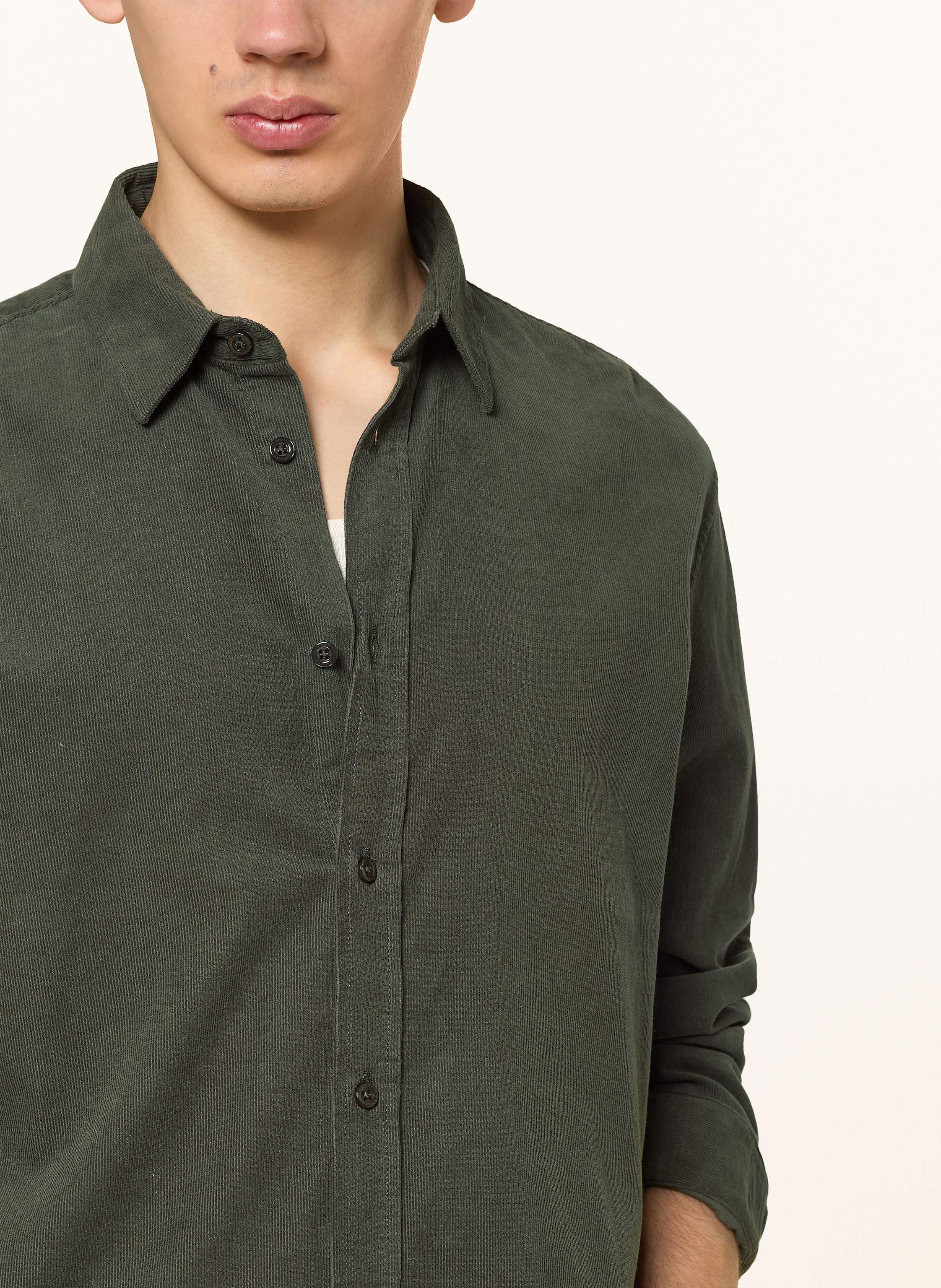 Thumbnail - Samsøe Samsøe Cordhemd Saliam Comfort Fit gruen