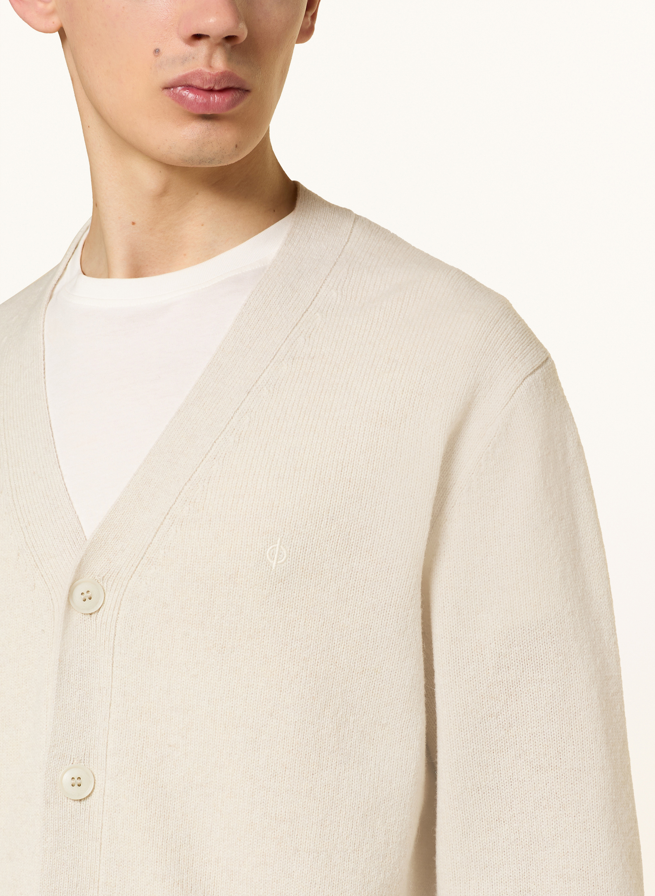 Thumbnail - Samsøe Samsøe Strickjacke Sapatrik weiss