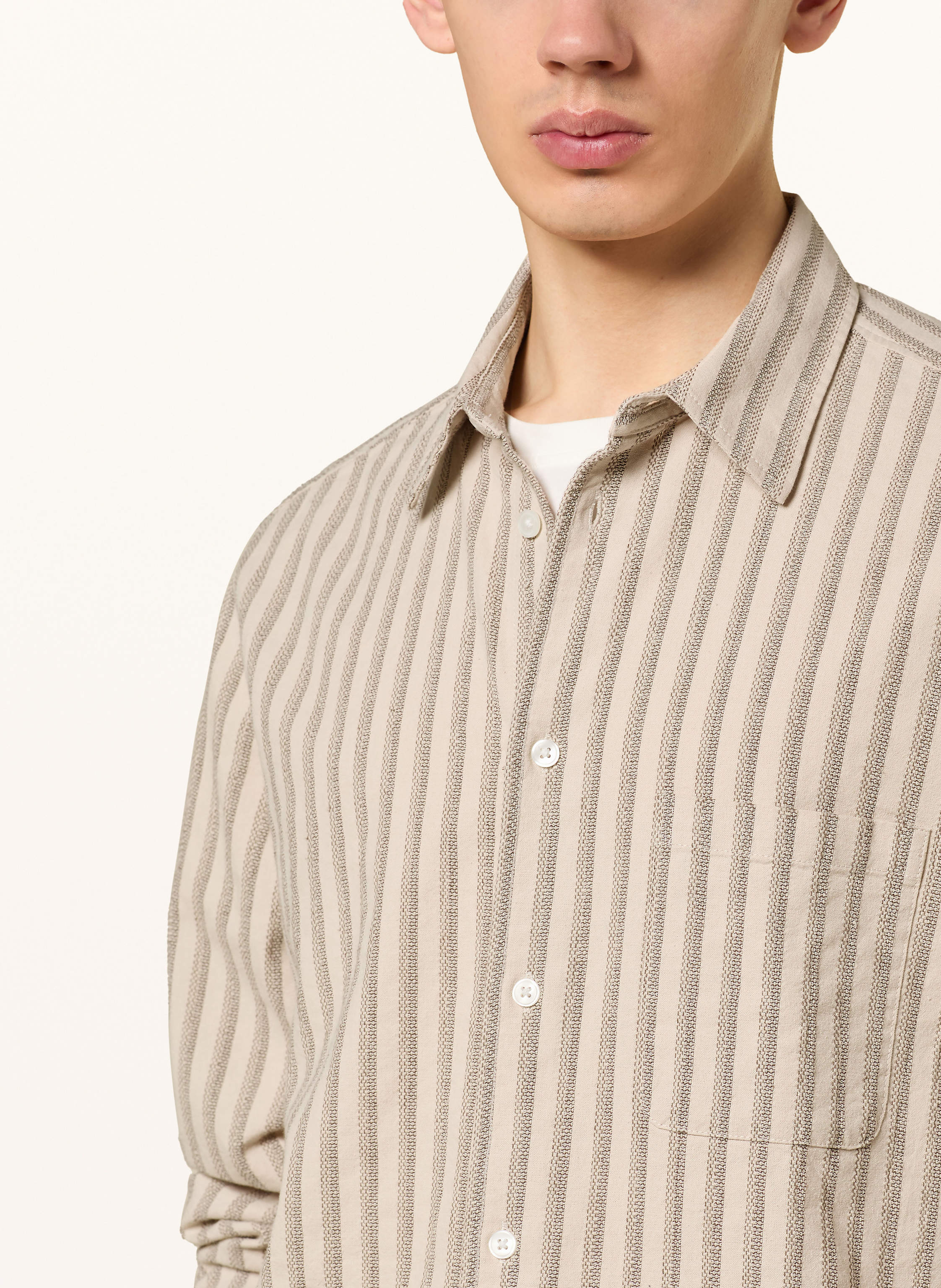 Thumbnail - Samsøe Samsøe Hemd Saliam Comfort Fit beige