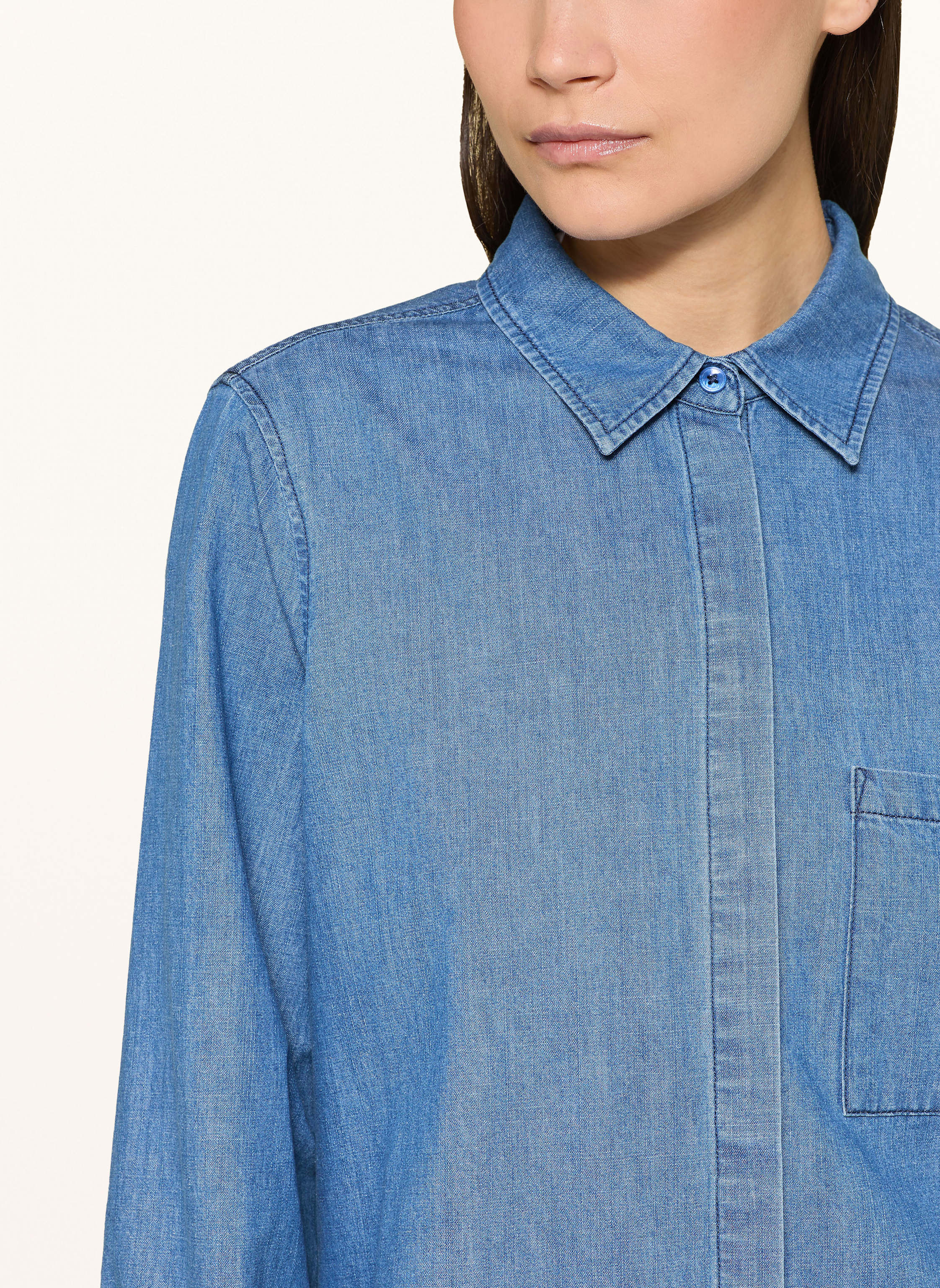 Thumbnail - Juvia Hemdbluse Birga In Jeansoptik blau