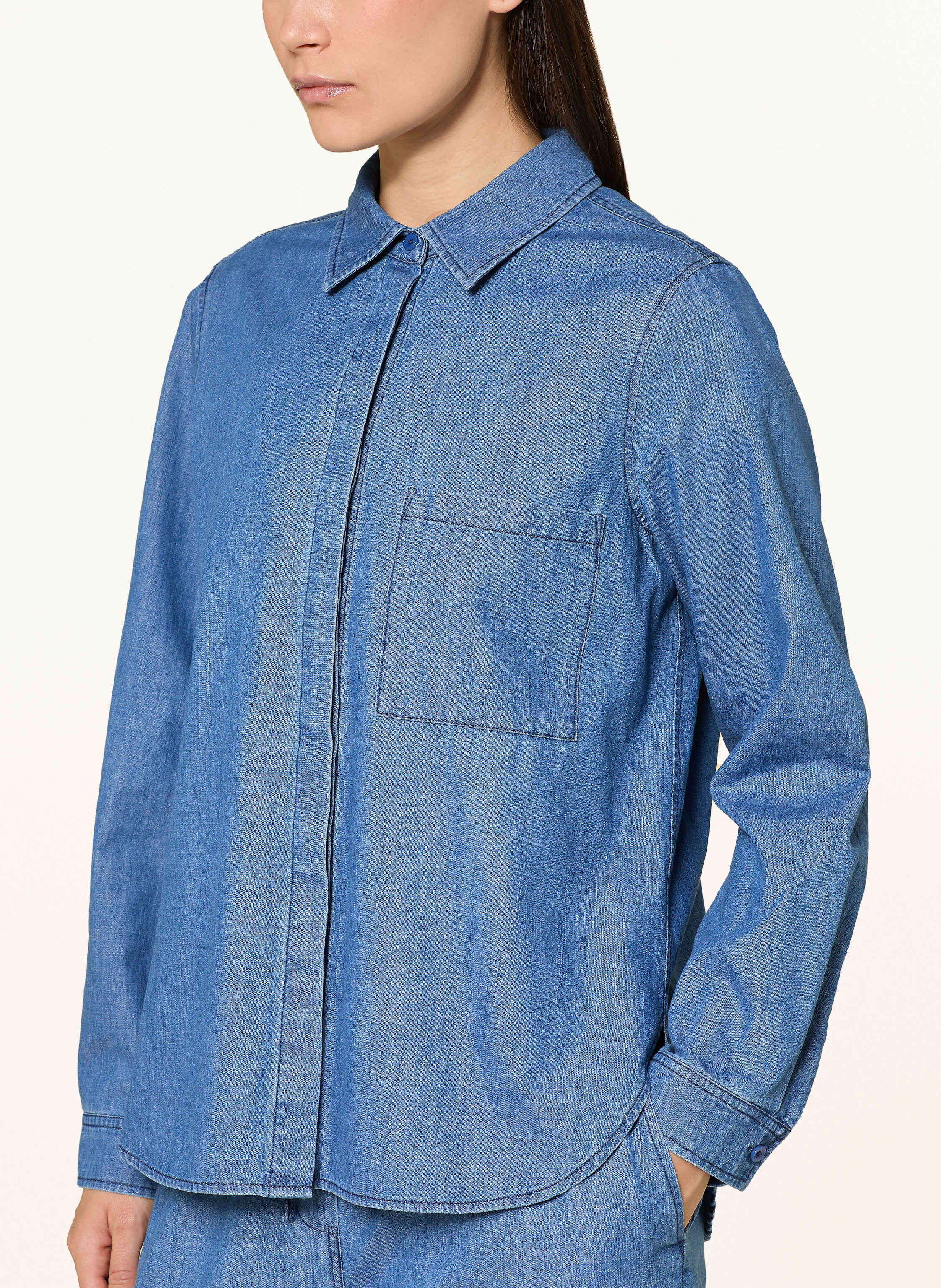 Thumbnail - Juvia Hemdbluse Birga In Jeansoptik blau