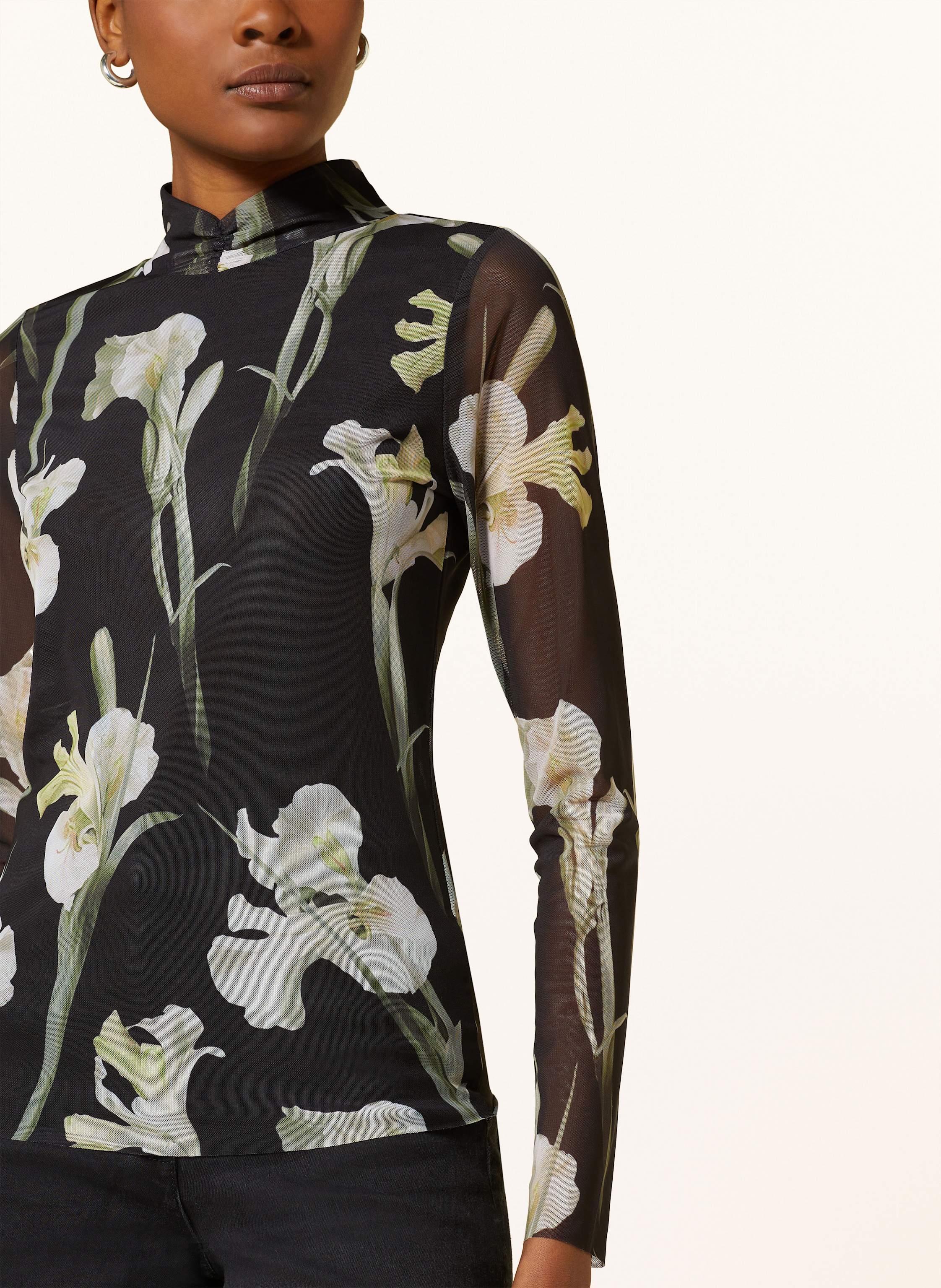 Thumbnail - Ted Baker Longsleeve Fiaahh Aus Mesh schwarz
