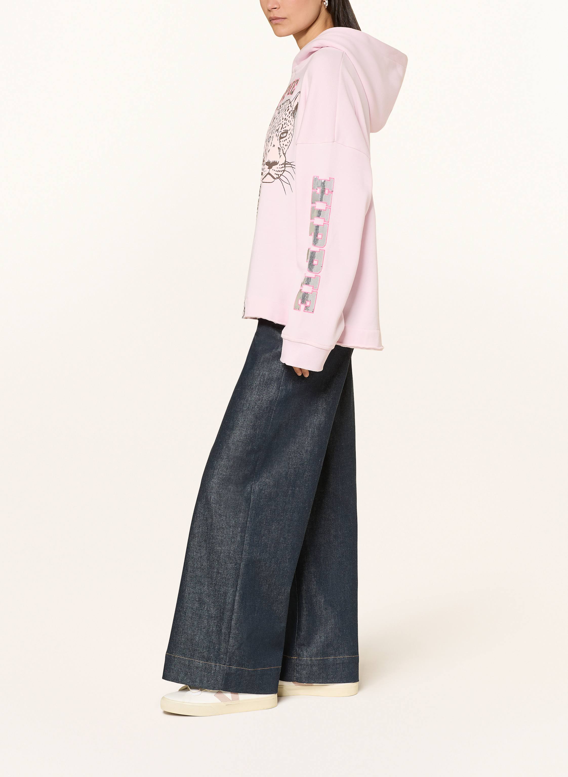 Thumbnail - Yippie Hippie Hoodie Mit Pailletten rosa