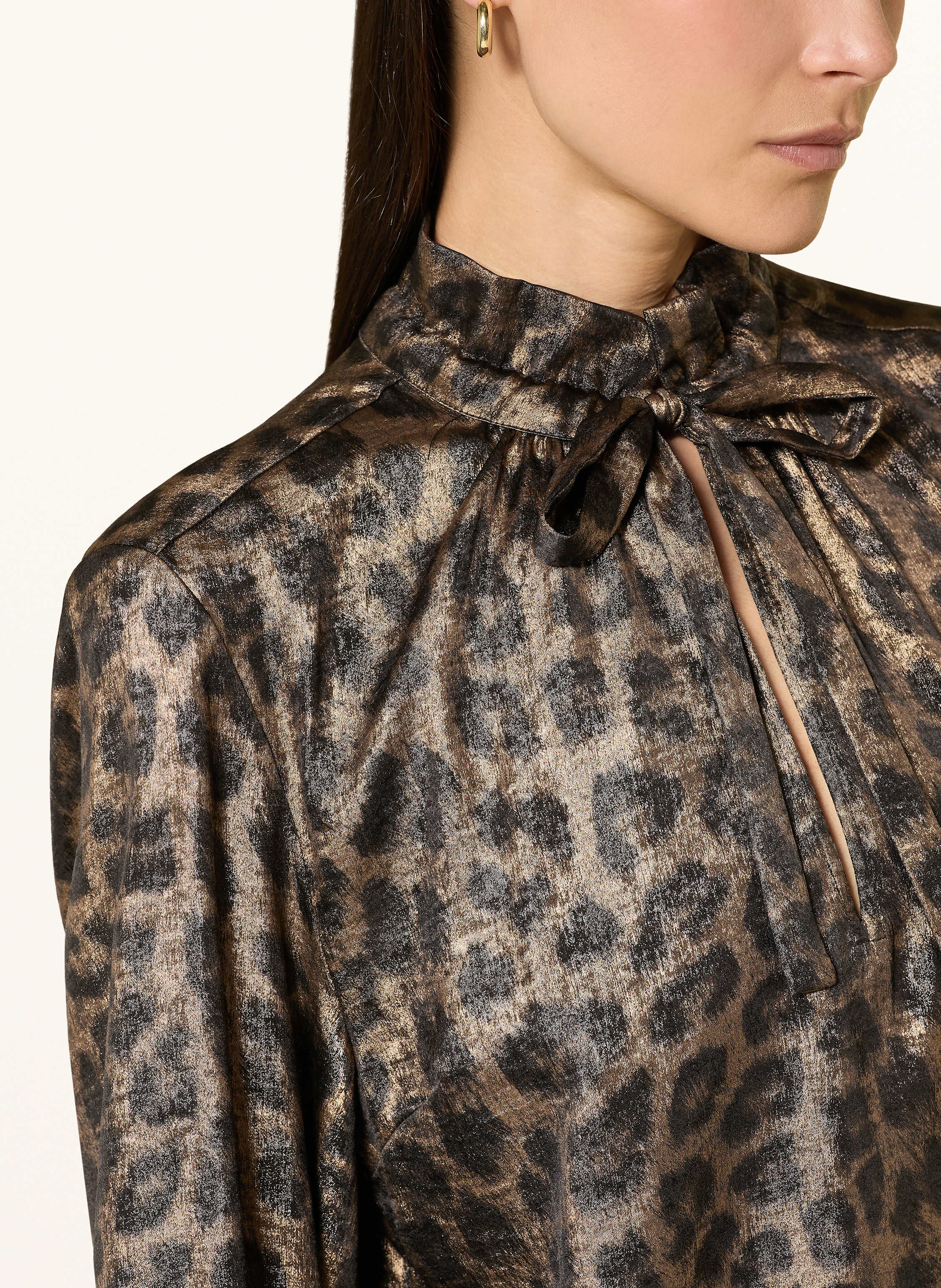 Thumbnail - Yippie Hippie Blusenshirt Aus Satin braun