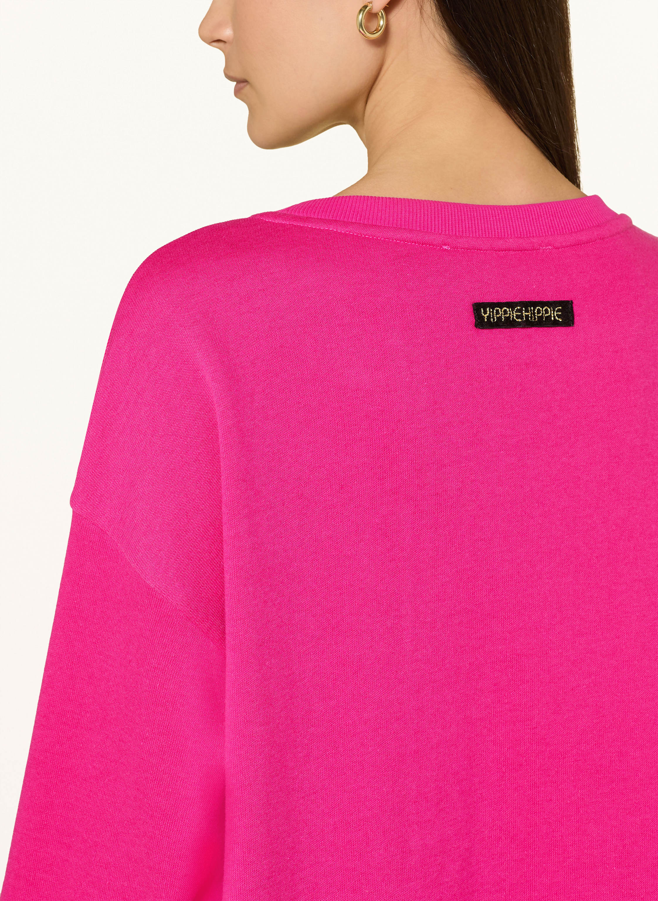 Thumbnail - Yippie Hippie Sweatshirt Mit Pailletten pink