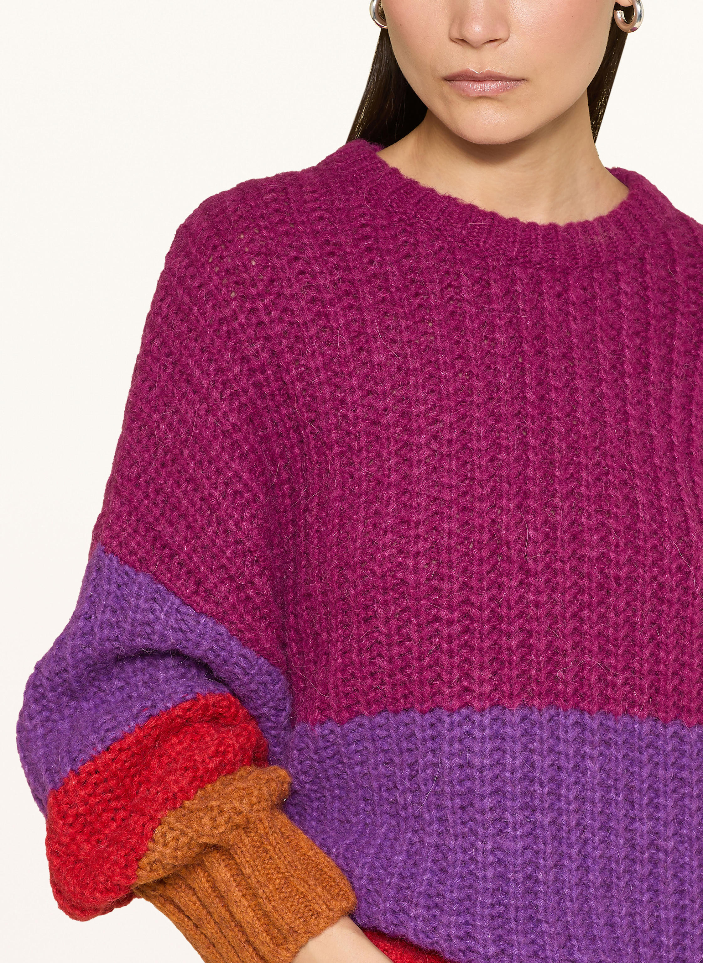 Thumbnail - Yippie Hippie Oversized-Pullover lila