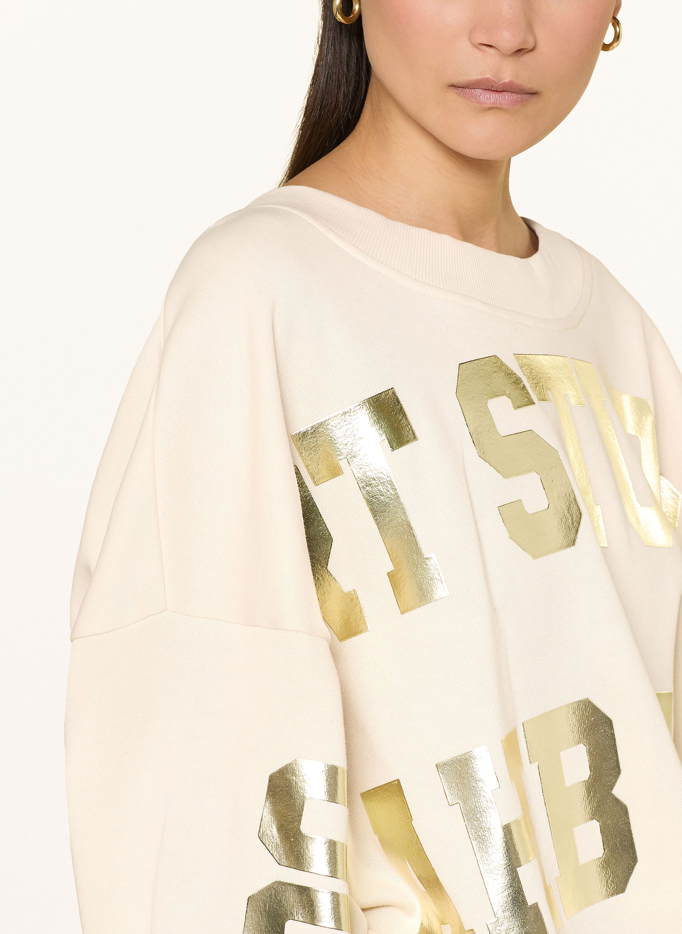 Thumbnail - Yippie Hippie Oversized-Sweatshirt weiss