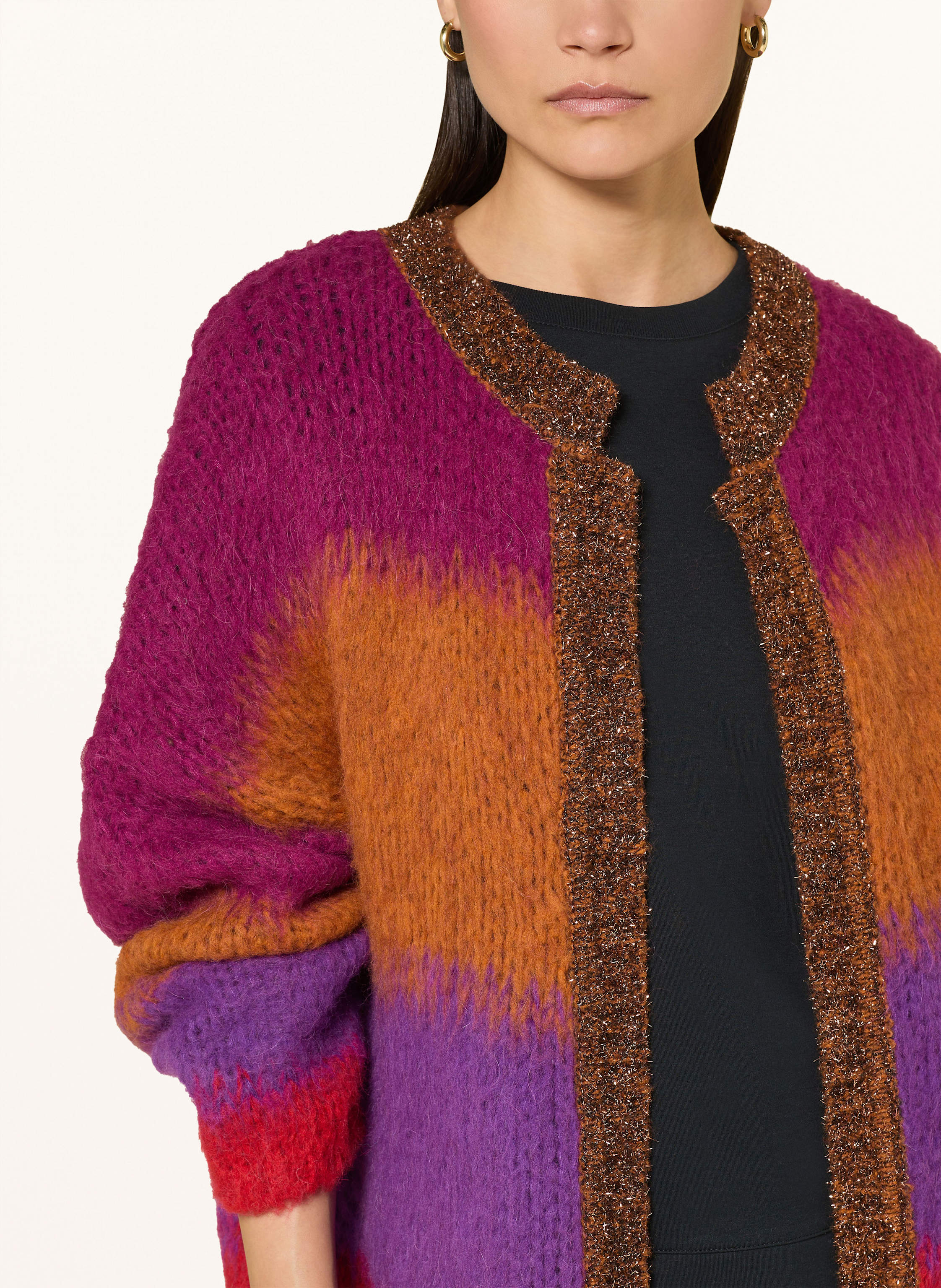 Thumbnail - Yippie Hippie Strickhülle Mit Glitzergarn lila