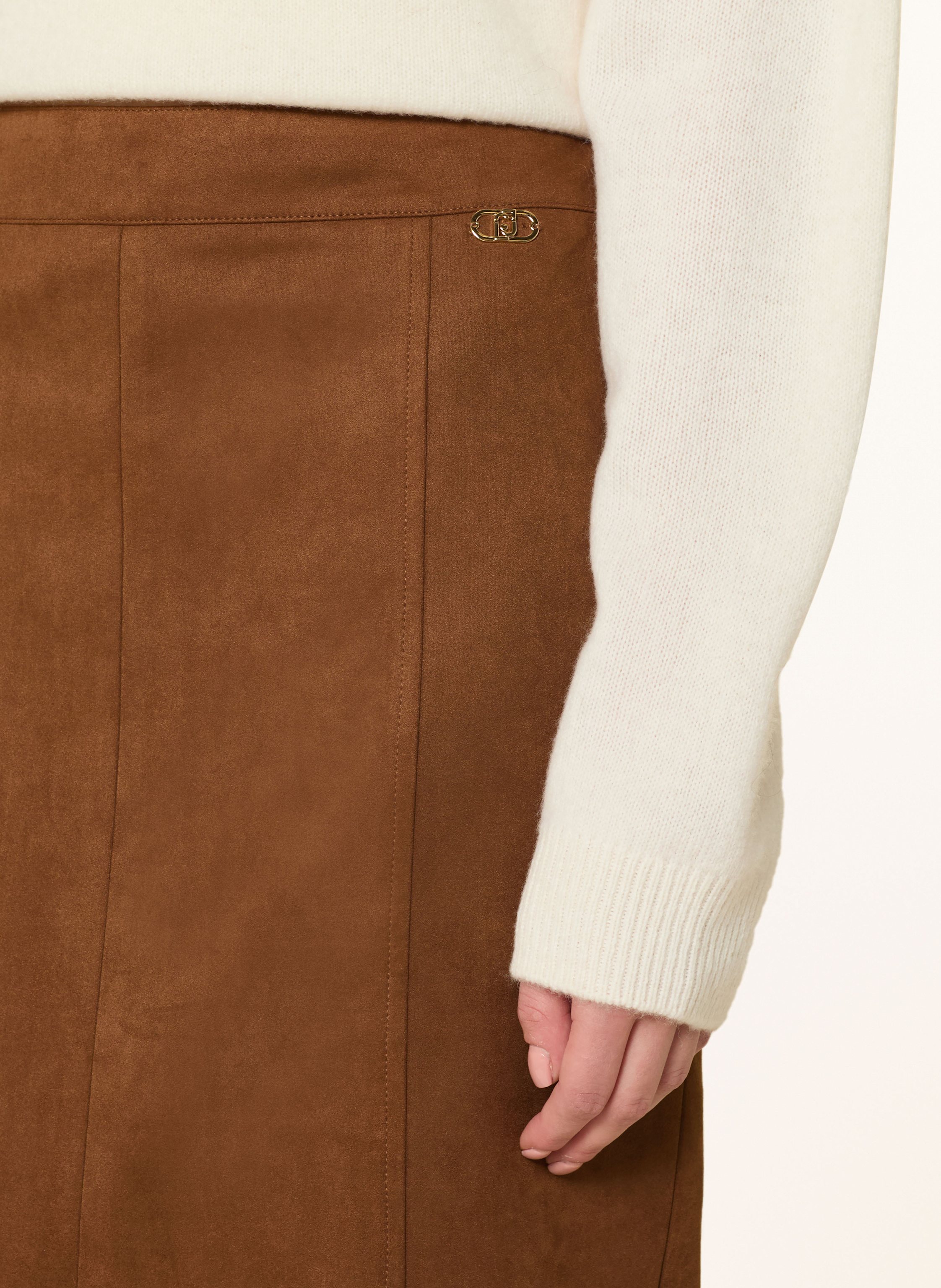 Thumbnail - Liu Jo Rock In Lederoptik braun